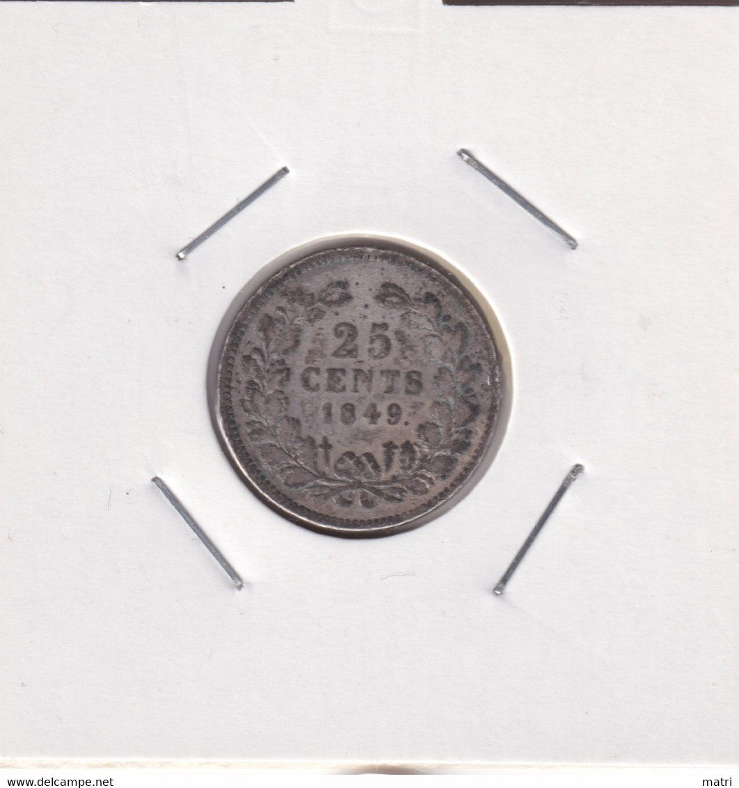 Netherlands 25 Cents 1849 Km#76 - 1840-1849: Willem II.