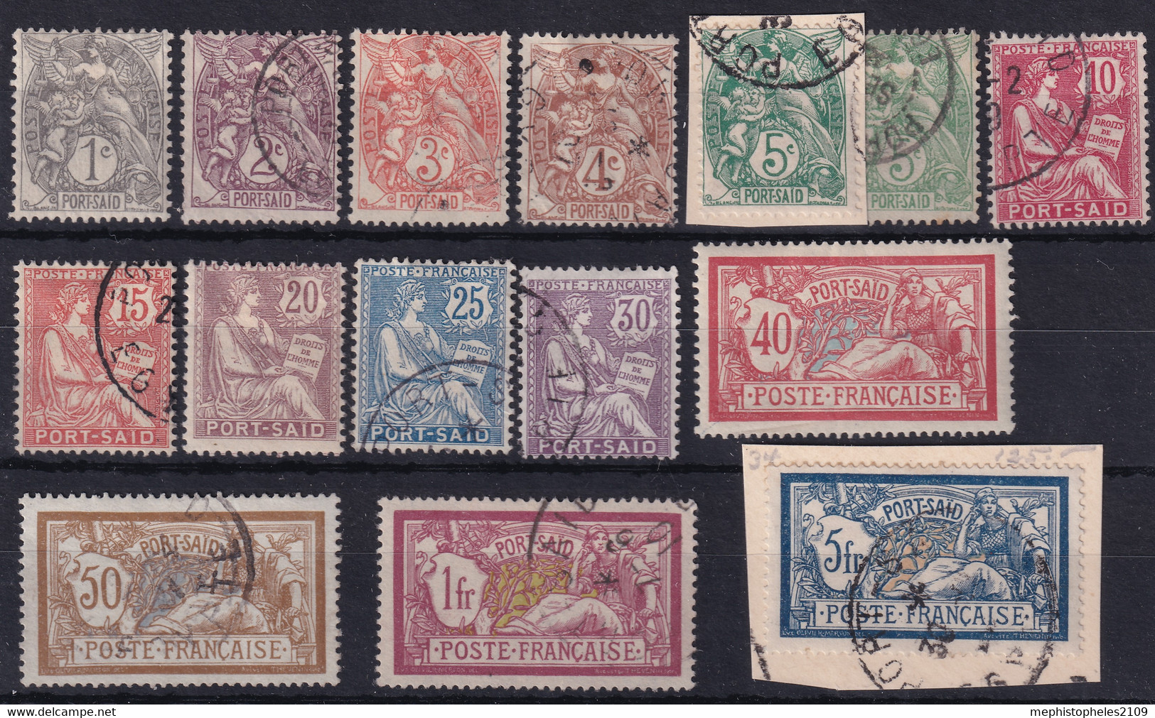 PORT SAID 1902-20 - MLH/canceled - YT 20, 21, 22, 23, 24, 24a, 25, 26, 27, 28, 29, 30, 31, 32 - Oblitérés