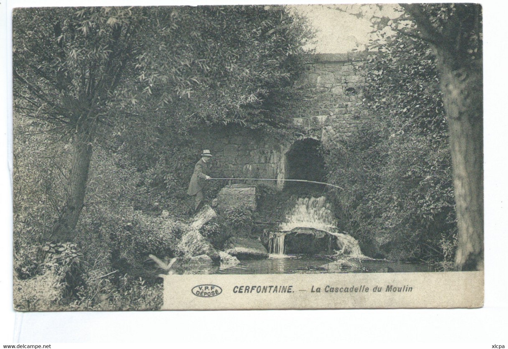 Cerfontaine La Cascadelle Du Moulin ( Carte TRES Rare ) Pêcheur - Cerfontaine