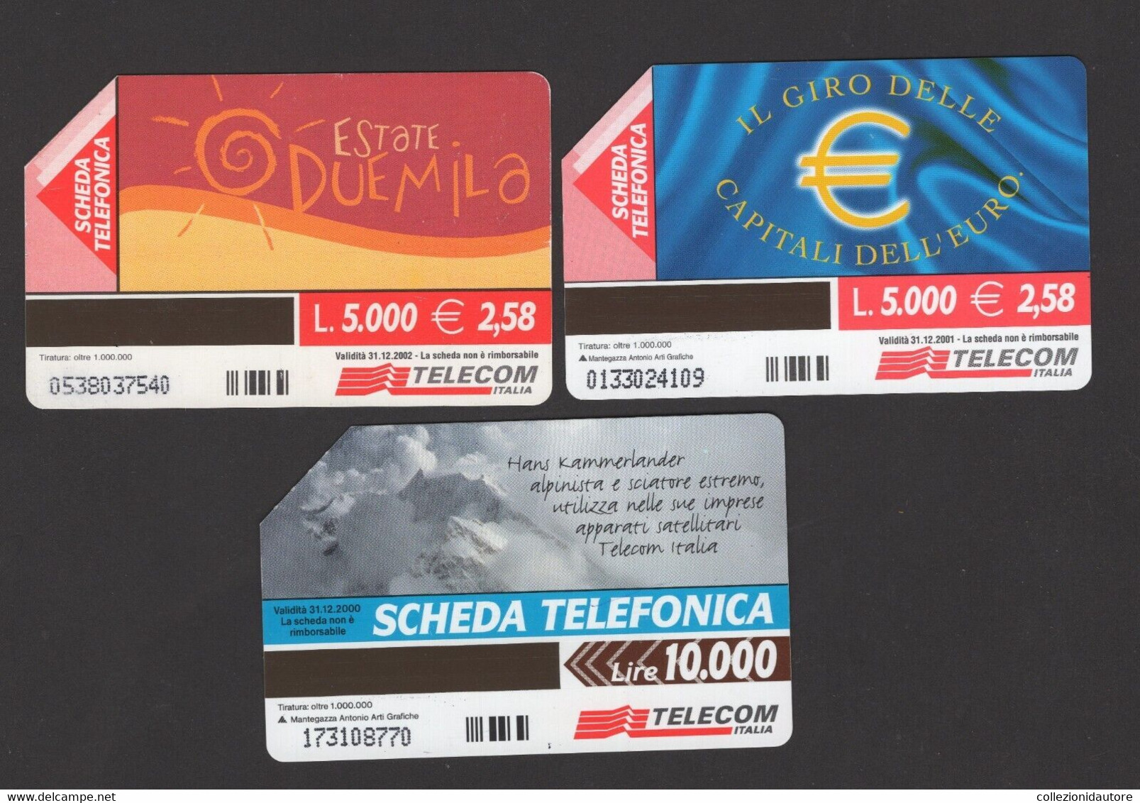 LOTTO FORMATO DA 20 SCHEDE TELEFONICHE USATE DIFFERENTI DEGLI ANNI 90/2000