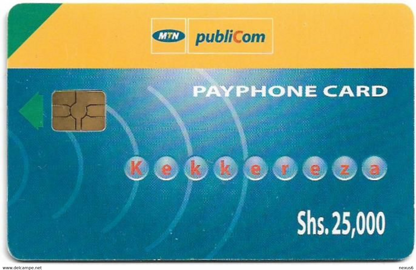 Uganda - MTN - Kekkereza, Gem5 Black, Exp.31.12.2006, 25.000Sh, Used - Ouganda