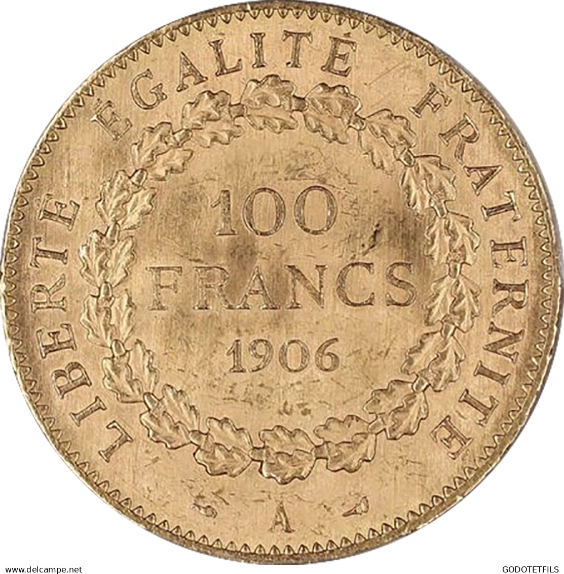 Monnaie Gradée PCGS MS63 - IIIe République - 100 Francs Génie 1906 Paris - 100 Francs (gold)
