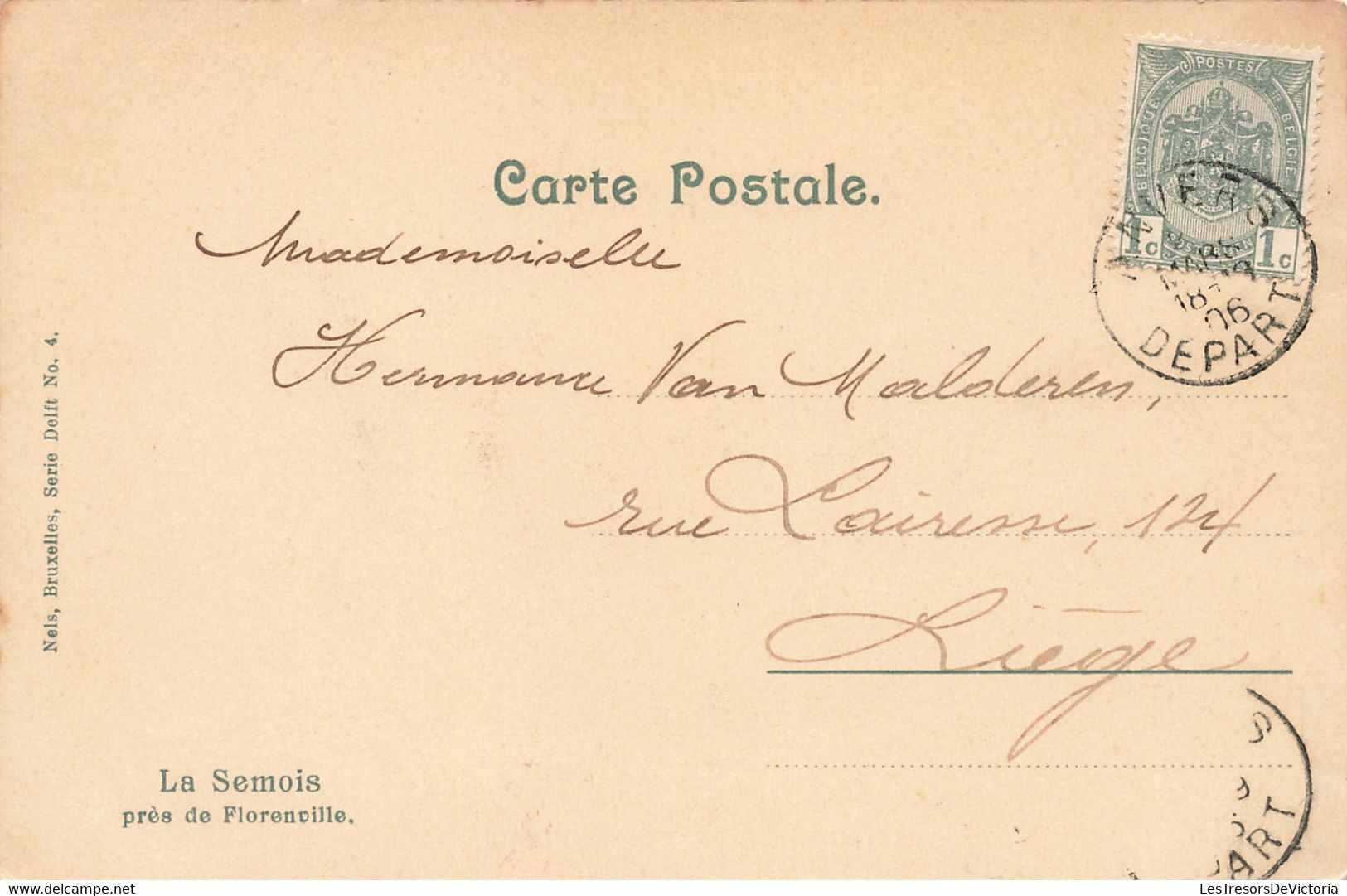 CPA - Belgique - La Semois Près De Florenville - Nels Série Delft N°4 - Dos Non Divisé - Oblitéré Anvers Départ 1906 - Florenville