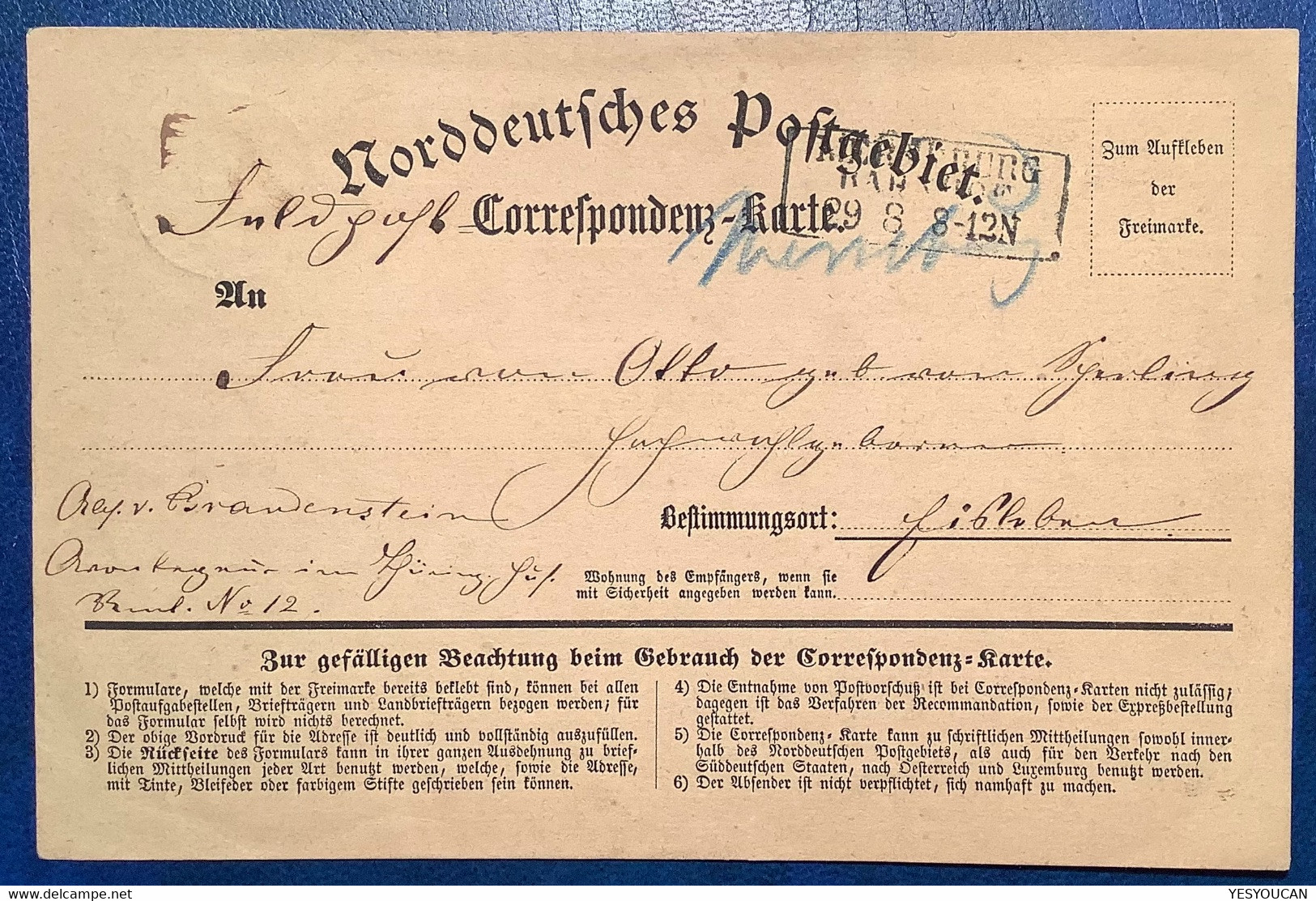 "MERSEBURG BAHNHOF"Feldpost Correspondenz-Karte NDP1870Krieg>Eisleben (Sachsen-Anhalt  Guerre Poste Militaire Postkarte - Briefe U. Dokumente