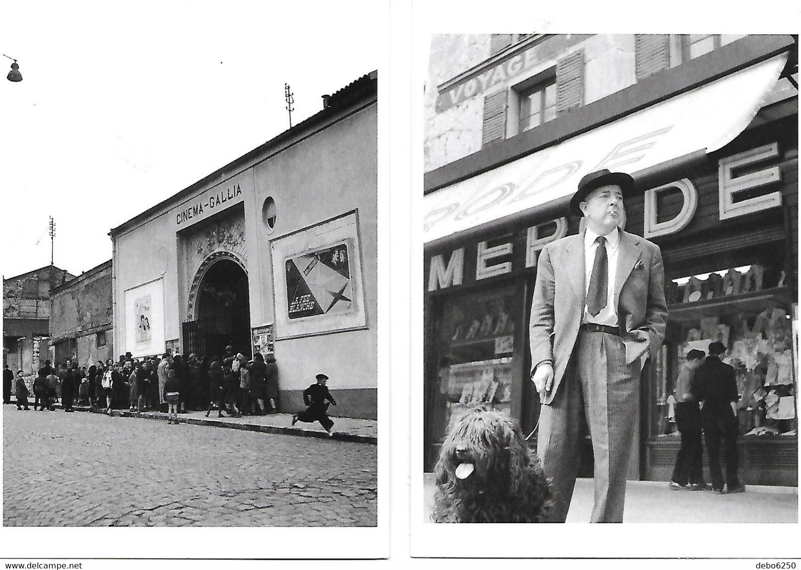 2 Cartes DOISNEAU Banlieusards Cinéphiles - Rue Jacques Prévert - Doisneau