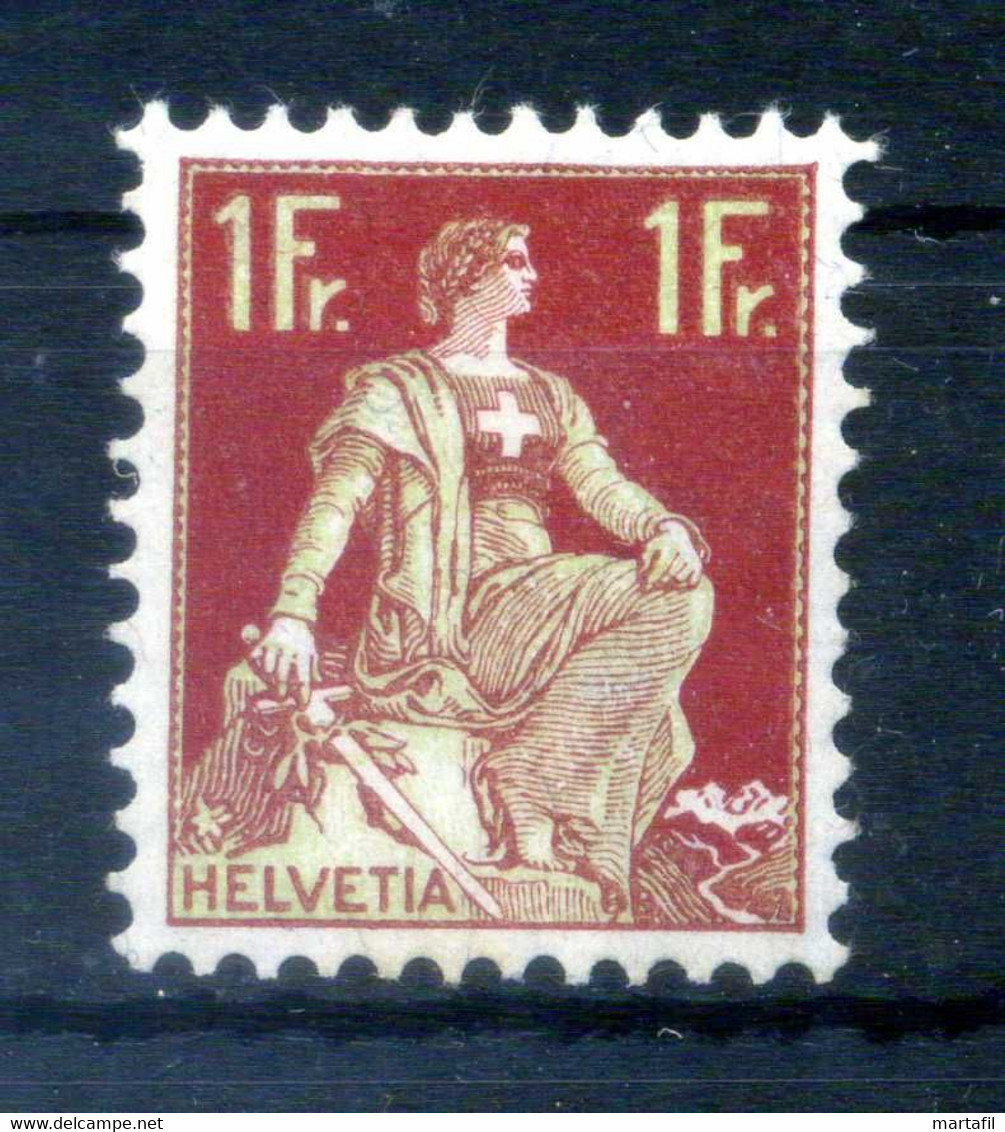 1908 SVIZZERA N.126 * Helvetia Seduta, 1f. Carminio E Oliva Chiaro - Ungebraucht