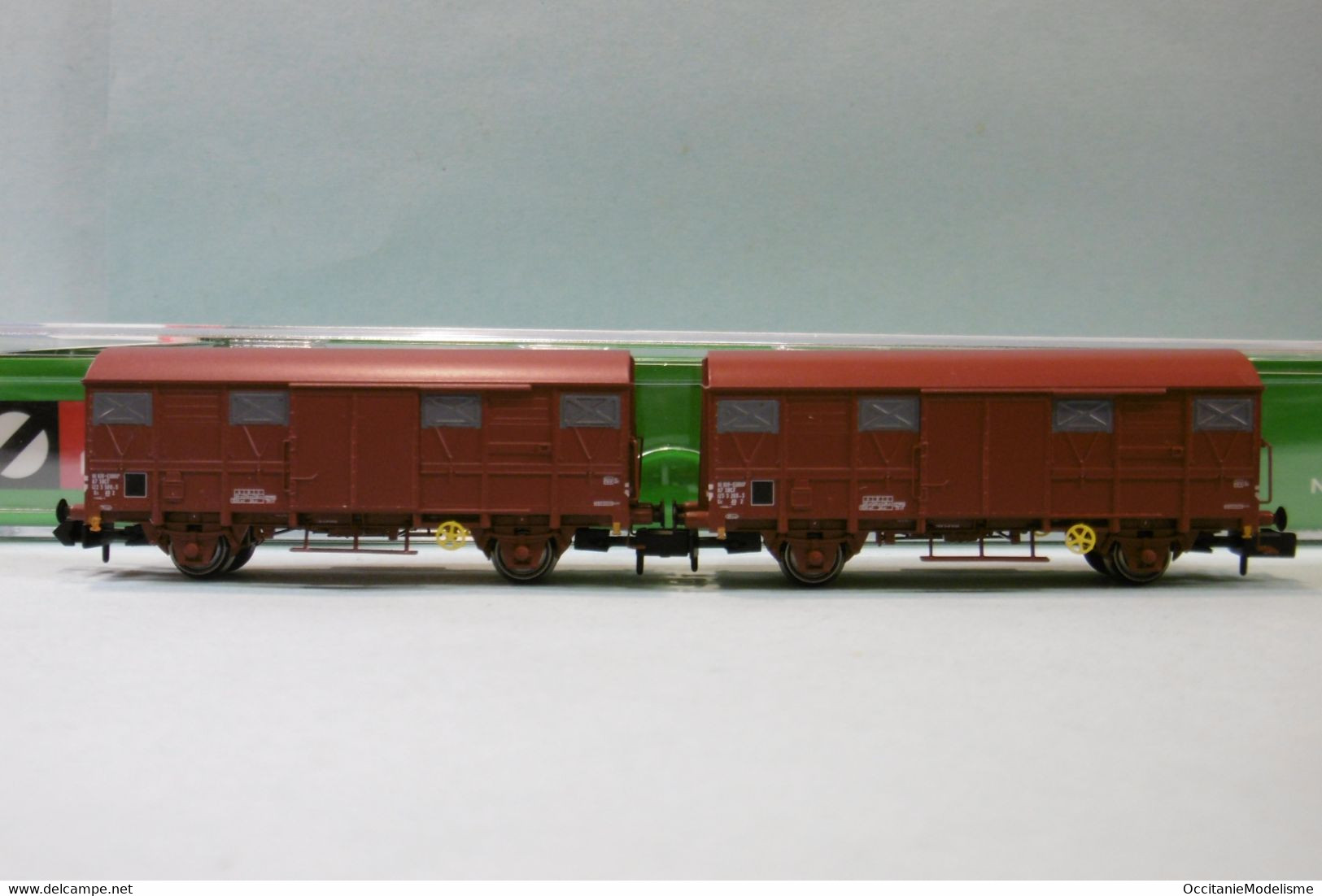 Arnold - 2 WAGONS COUVERT G4 Permaflex SNCF ép. IV Réf. HN6516 Neuf NBO N 1/160 - Wagons Marchandises