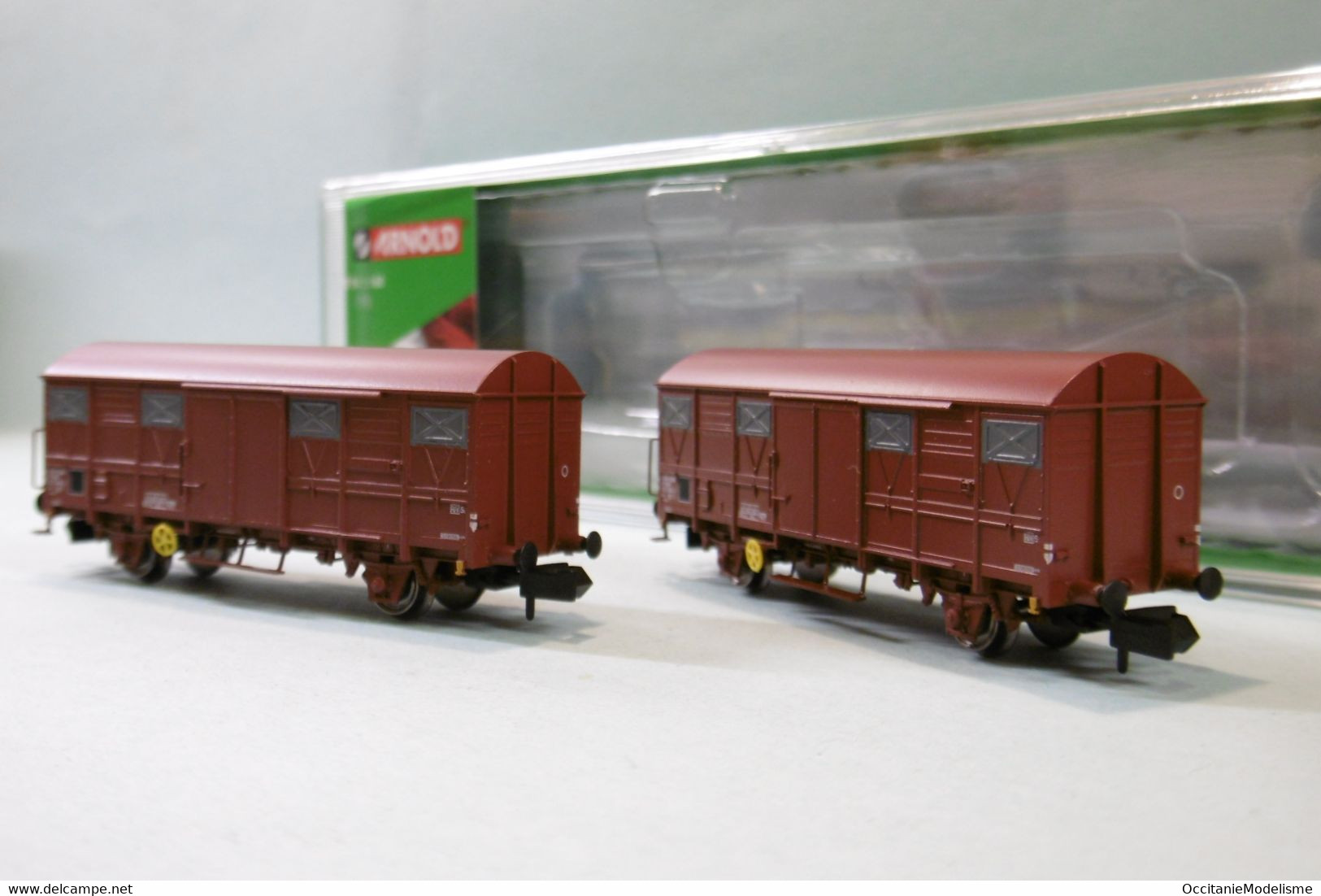 Arnold - 2 WAGONS COUVERT G4 Permaflex SNCF ép. IV Réf. HN6516 Neuf NBO N 1/160 - Goods Waggons (wagons)