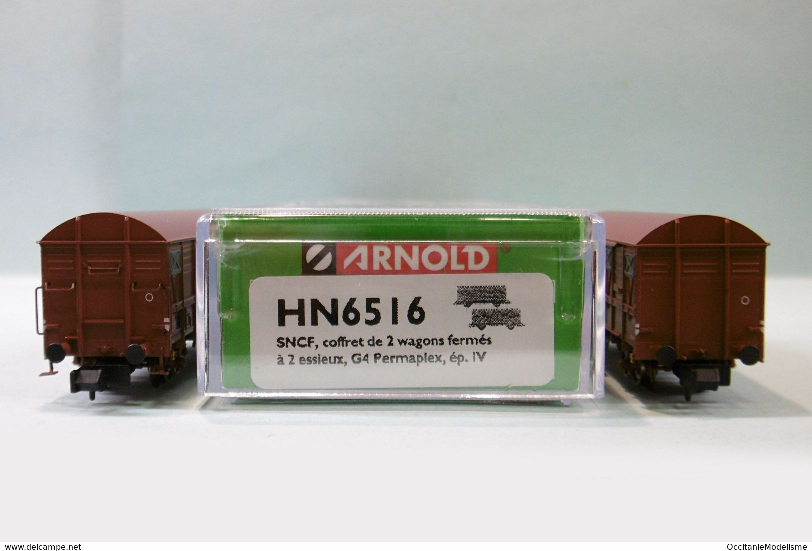 Arnold - 2 WAGONS COUVERT G4 Permaflex SNCF ép. IV Réf. HN6516 Neuf NBO N 1/160 - Coches De Mercancía