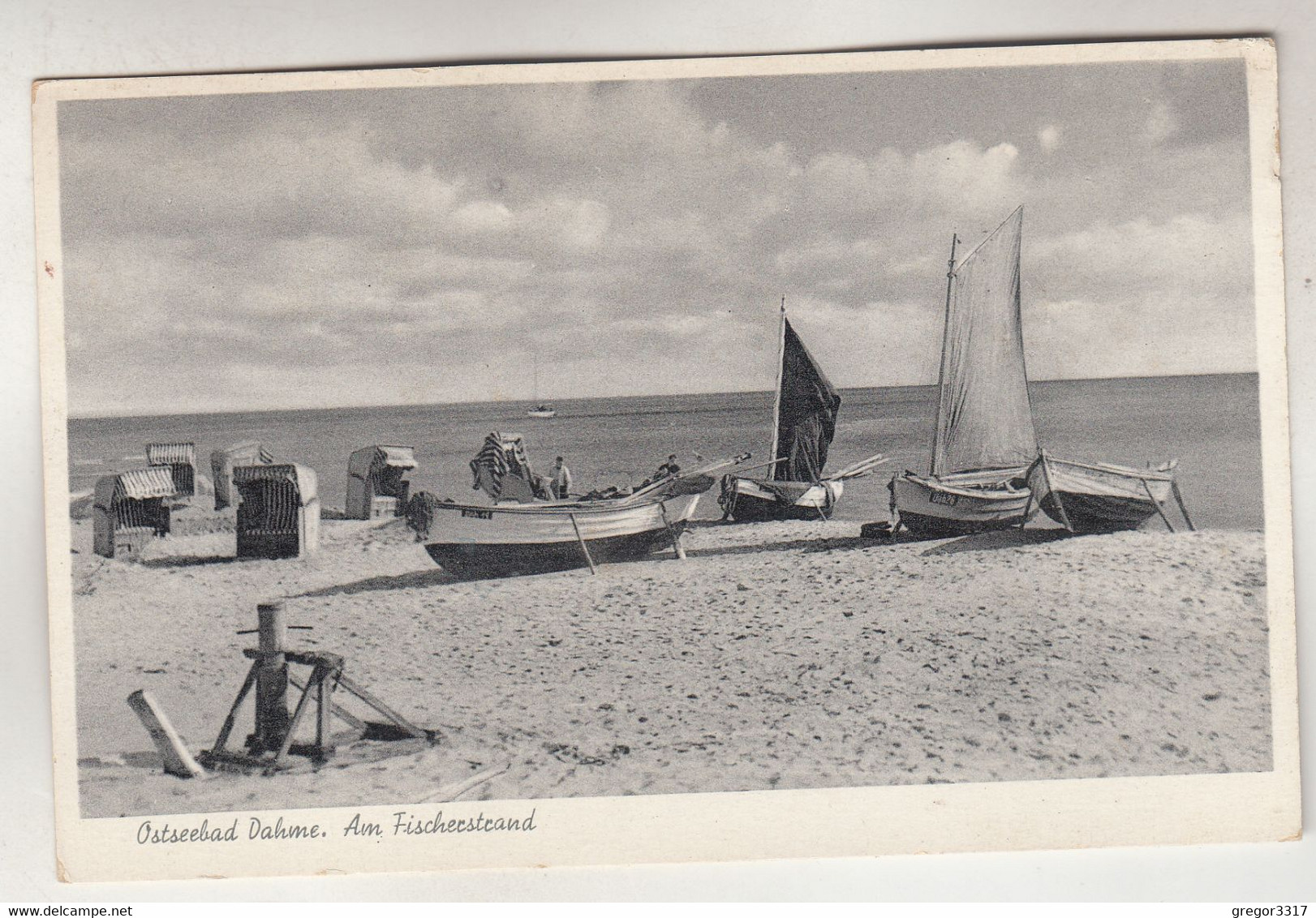 C2918) Ostseebad DAHME - Am FISCHERSTRAND - Segelboot Etc. OLD - Dahme