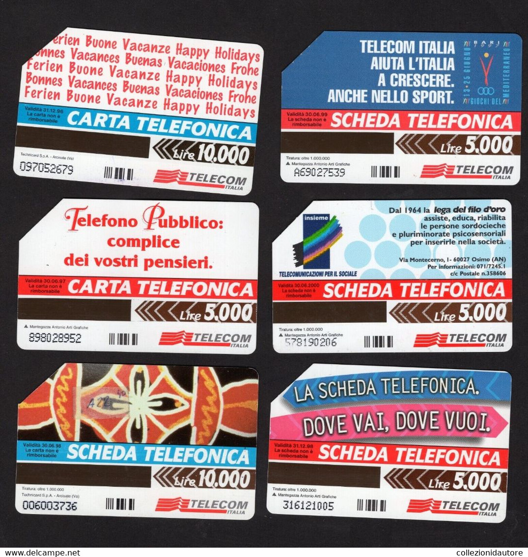 LOTTO ASSORTITO FORMATO DA 30 SCHEDE TELEFONICHE USATE DIFFERENTI DEGLI ANNI 90