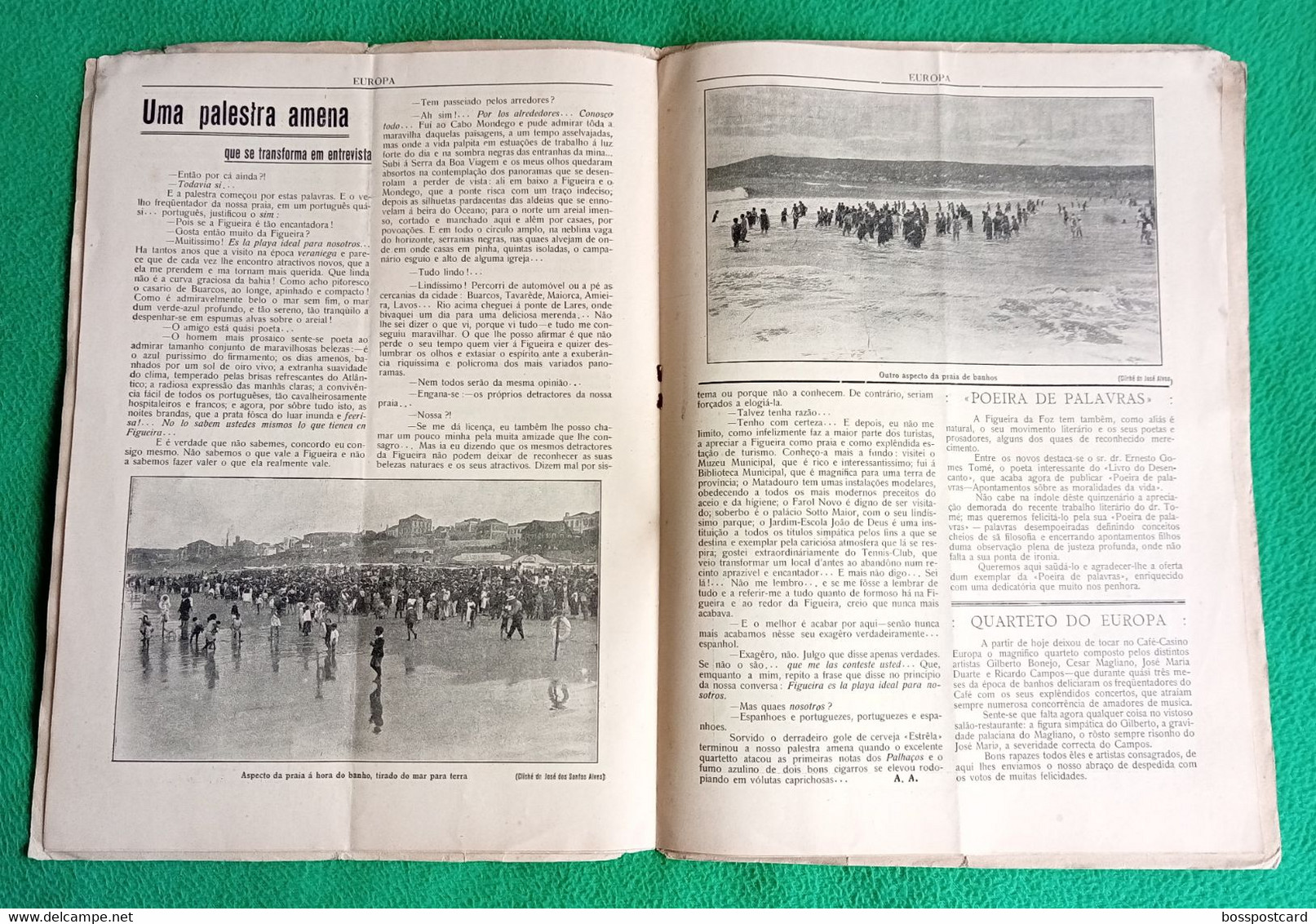 Figueira Da Foz - Revista "Europa" Nº 12 De 1 De Outubro De 1925 - Publicidade - Comercial. Coimbra. Portugal. - Informaciones Generales