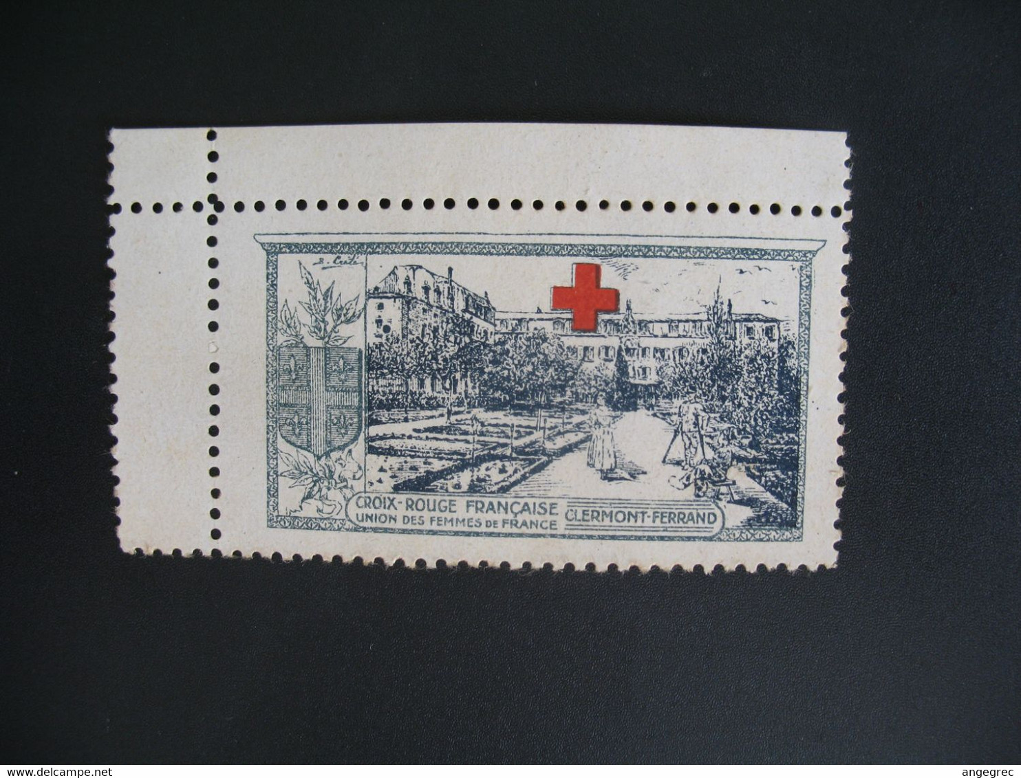 Vignette Militaire Delandre Guerre De 1914 - Croix Rouge - Red Cross - Croix Rouge Neuf ** Clermont Ferrand - Croce Rossa