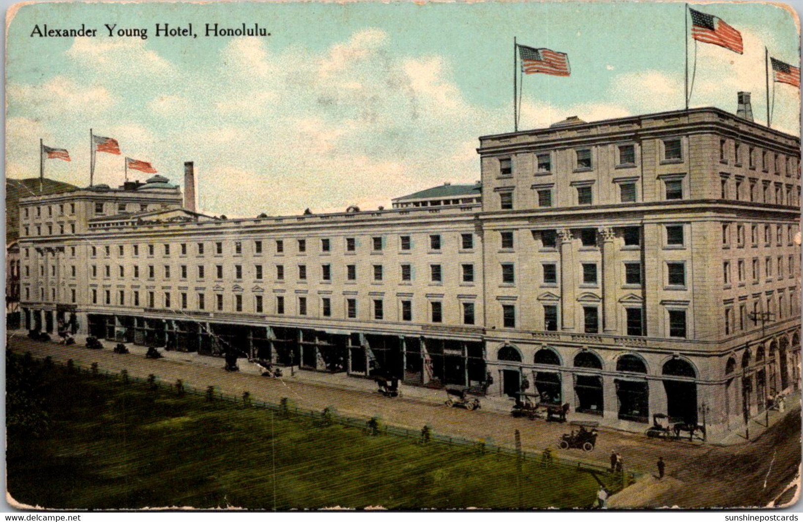 Hawaii Honolulu The Alexander Yourg Hotel 1910 Curteich - Honolulu