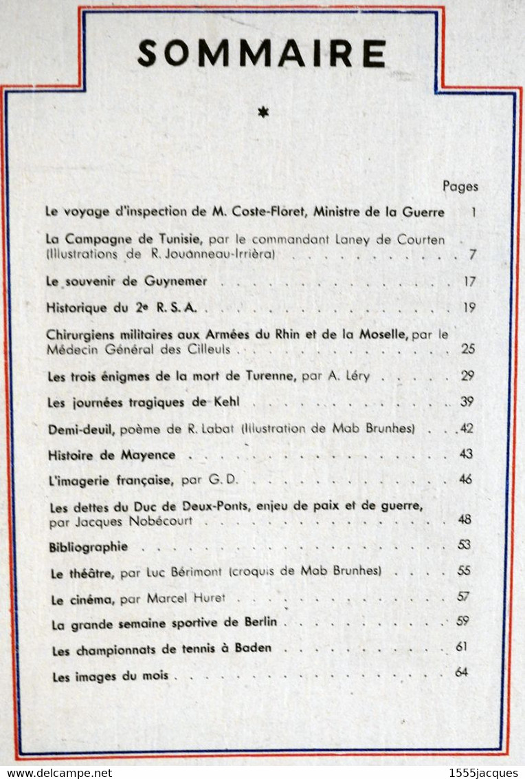 REVUE D’INFORMATION DES TROUPES FRANÇAISES D’OCCUPATION EN ALLEMAGNE N° 25 10-1947 GUYNEMER TURENNE MAYENCE COSTE-FLORET - French