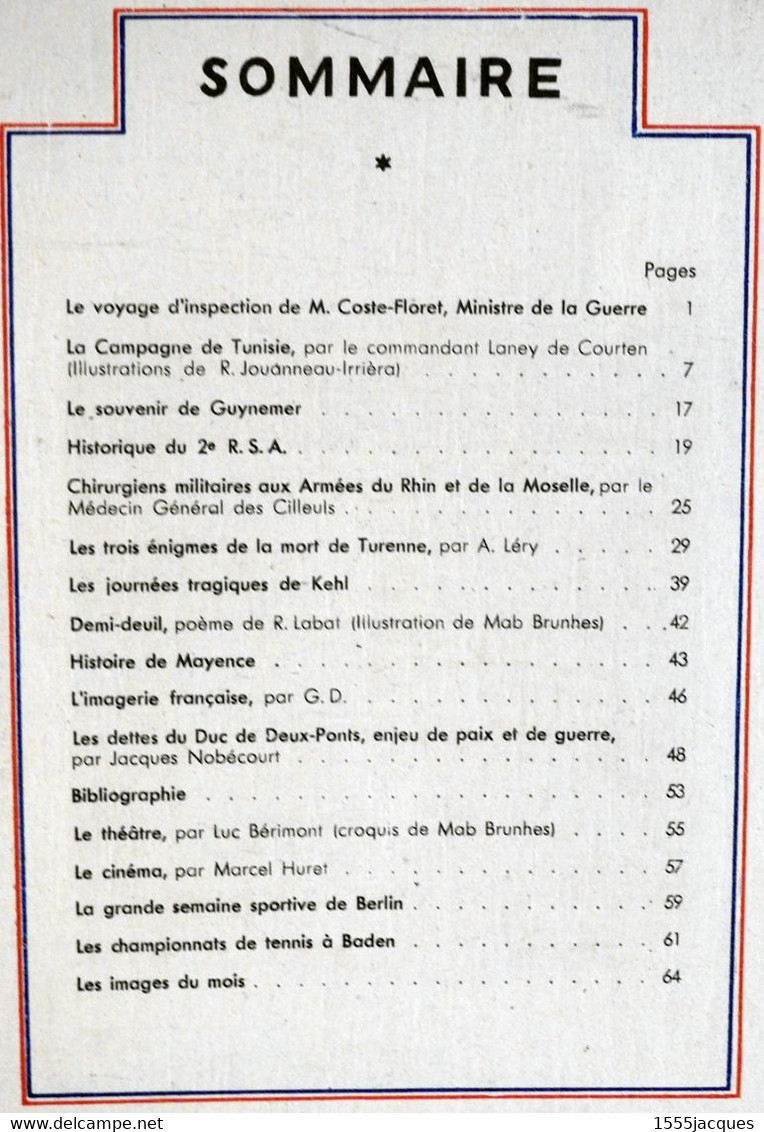 REVUE D’INFORMATION DES TROUPES FRANÇAISES D’OCCUPATION EN ALLEMAGNE N° 25 10-1947 GUYNEMER TURENNE MAYENCE COSTE-FLORET - Francés