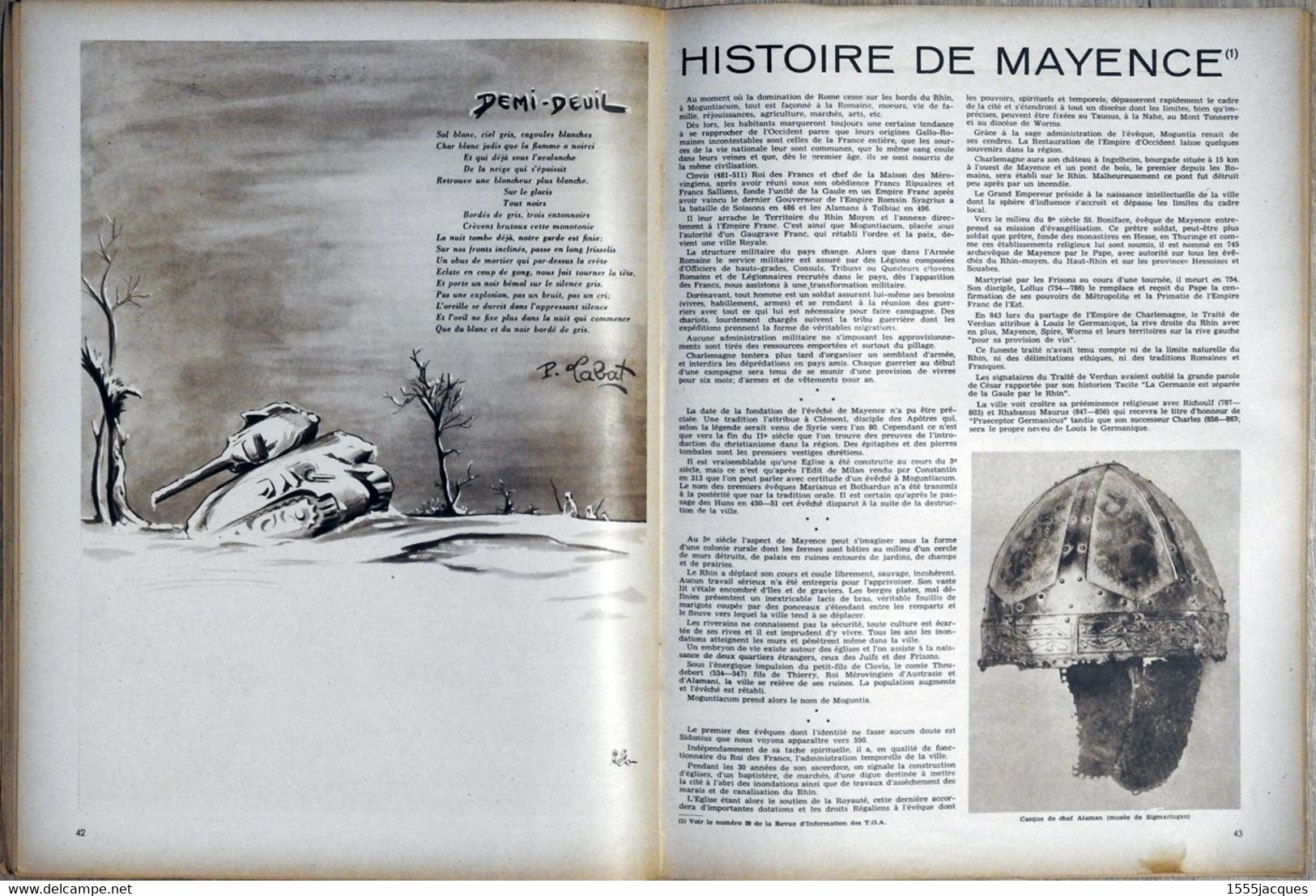 REVUE D’INFORMATION DES TROUPES FRANÇAISES D’OCCUPATION EN ALLEMAGNE N° 25 10-1947 GUYNEMER TURENNE MAYENCE COSTE-FLORET