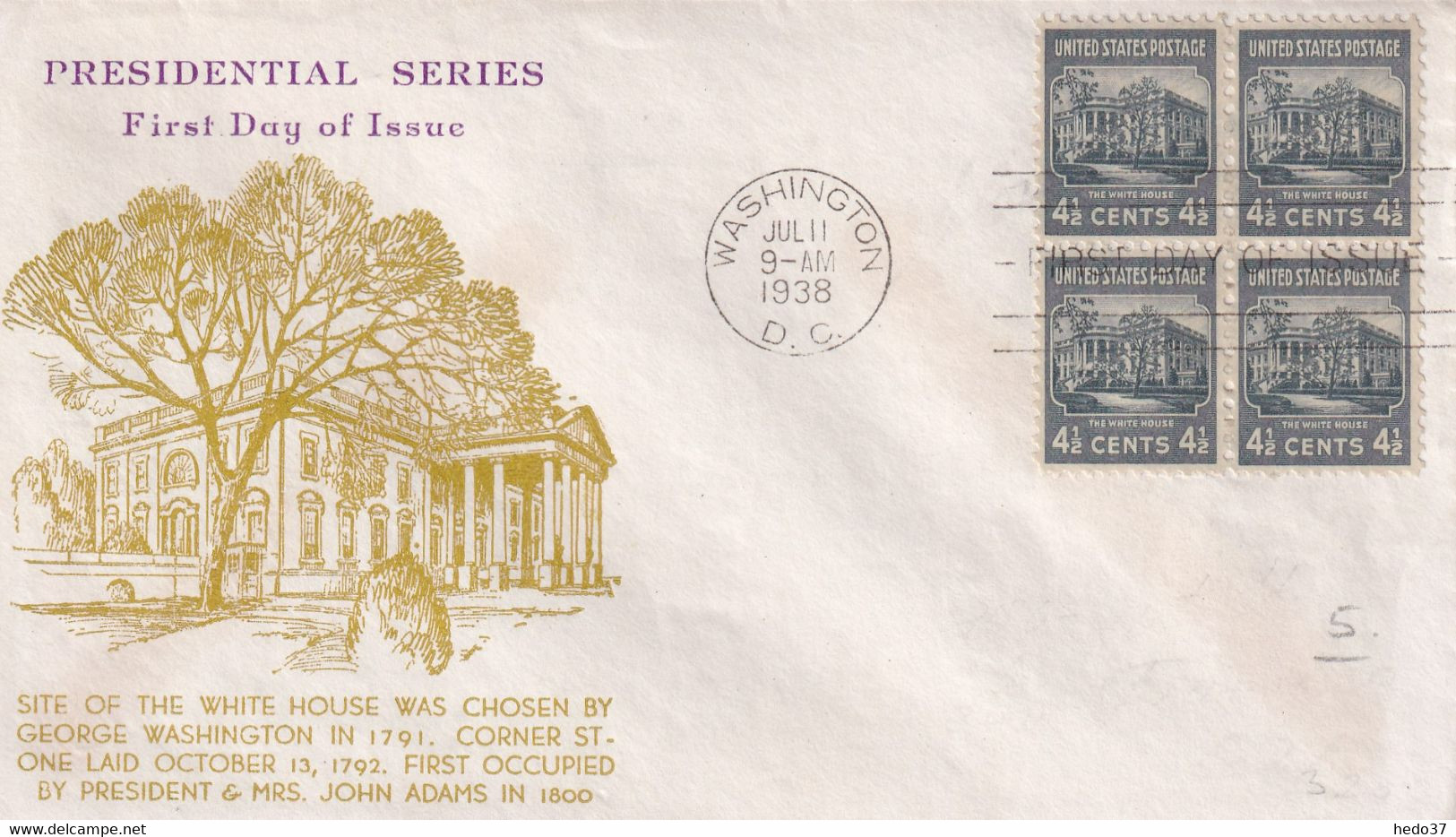 Etats Unis - Enveloppe 1er Jour - FDC - TB - 1851-1940