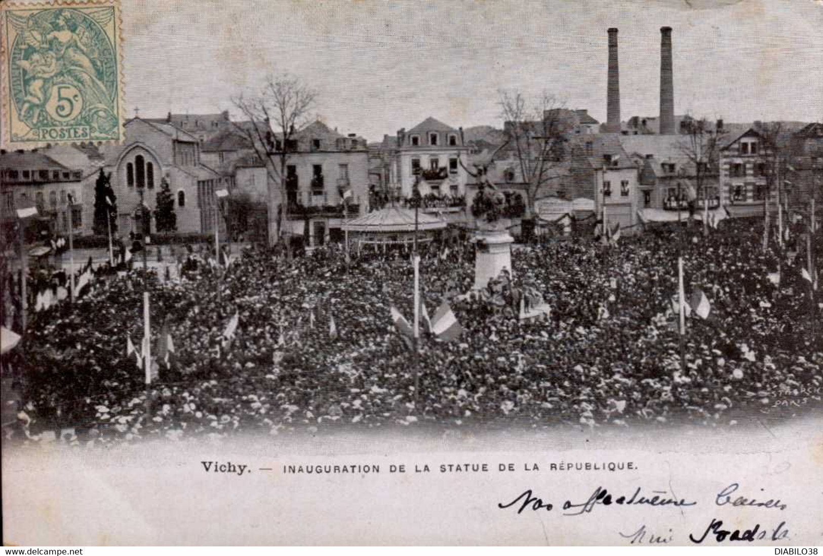 VICHY    ( ALLIER )  INAUGURATION DE LA STATUE DE LA REPUBLIQUE - Inaugurations