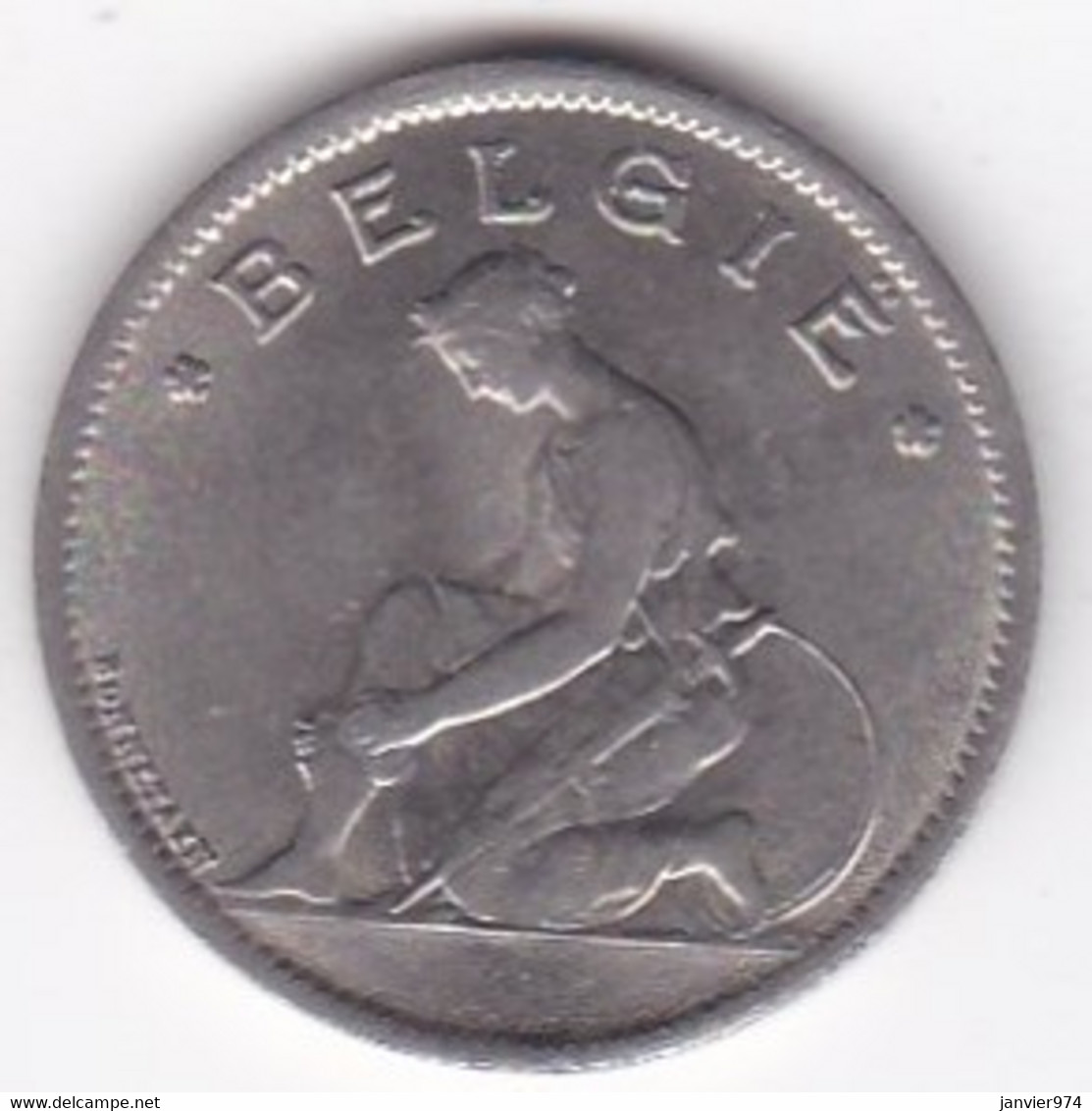 Belgique 1 Franc 1934 Type Bonnetain, Légende Flamande, Albert I , En Nickel , KM# 90 - 1 Franco