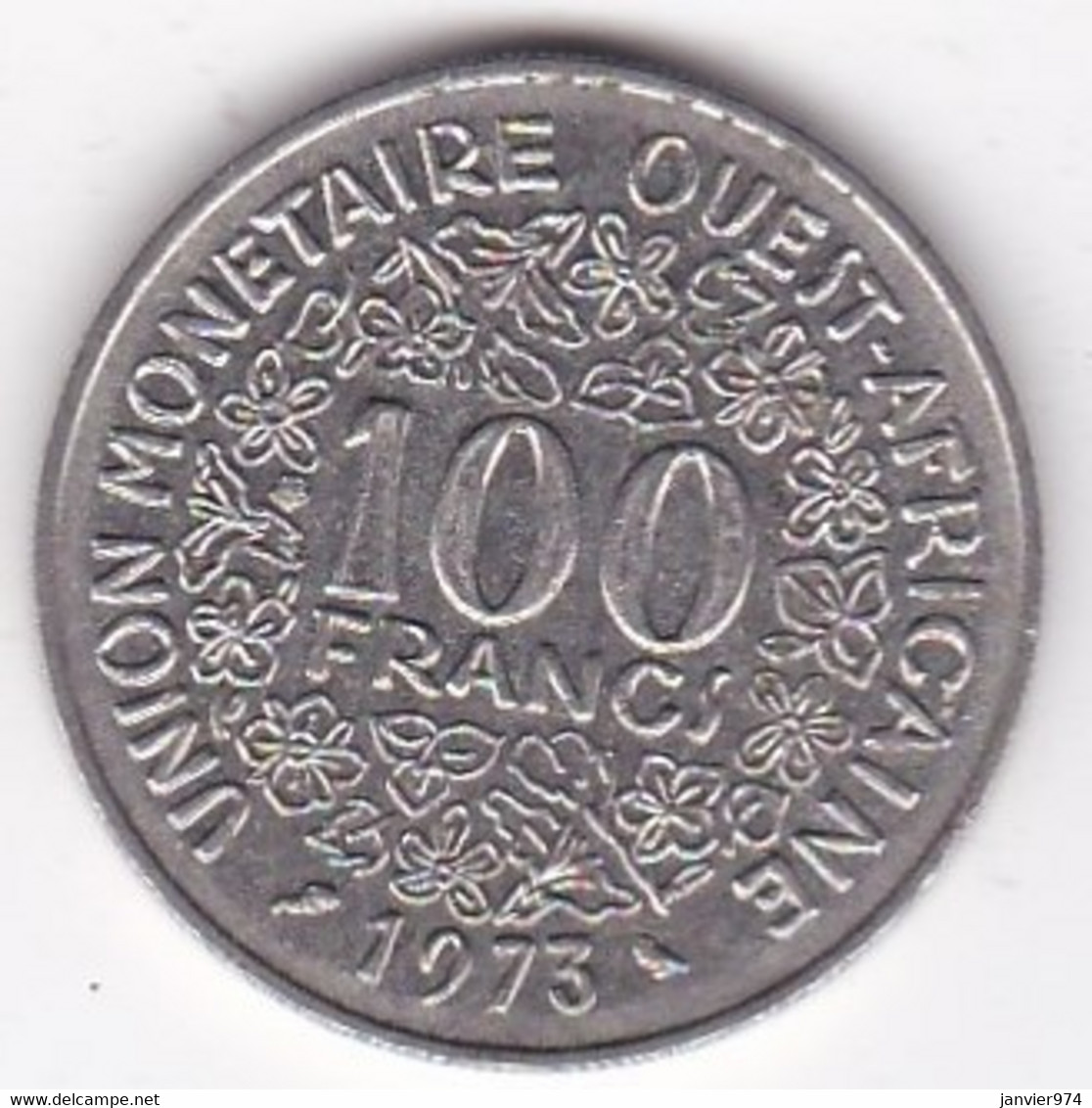 États De L'Afrique De L'Ouest 100 Francs 1973 , En Nickel, KM# 4 - Autres – Afrique