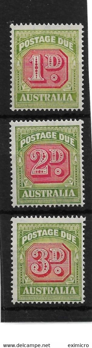 AUSTRALIA 1946 1d, 2d, 3d POSTAGE DUES SG D120/D122 UNMOUNTED MINT Cat £20 - Impuestos