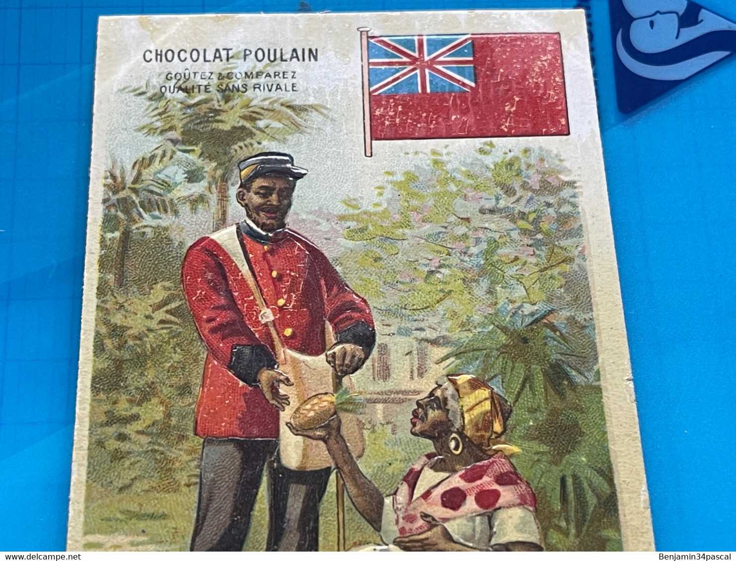 Carte Image Chromo Chocolat Poulain - -Les Antilles - La Poste à La Trinidad  - - Schokolade