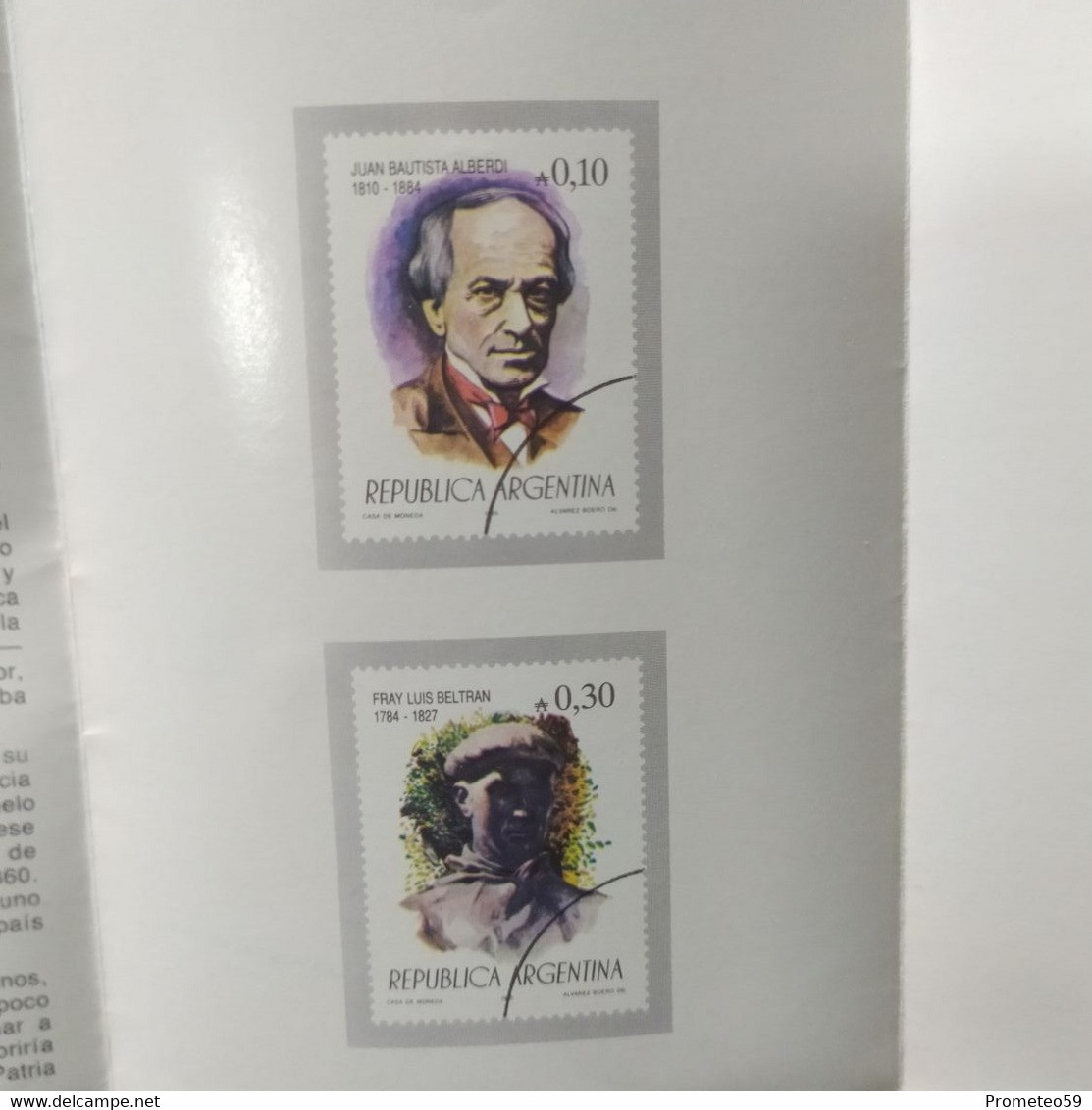 Volante Día De Emisión – Temas: Personalidad II – 5/10/1985 – Argentina - Postzegelboekjes