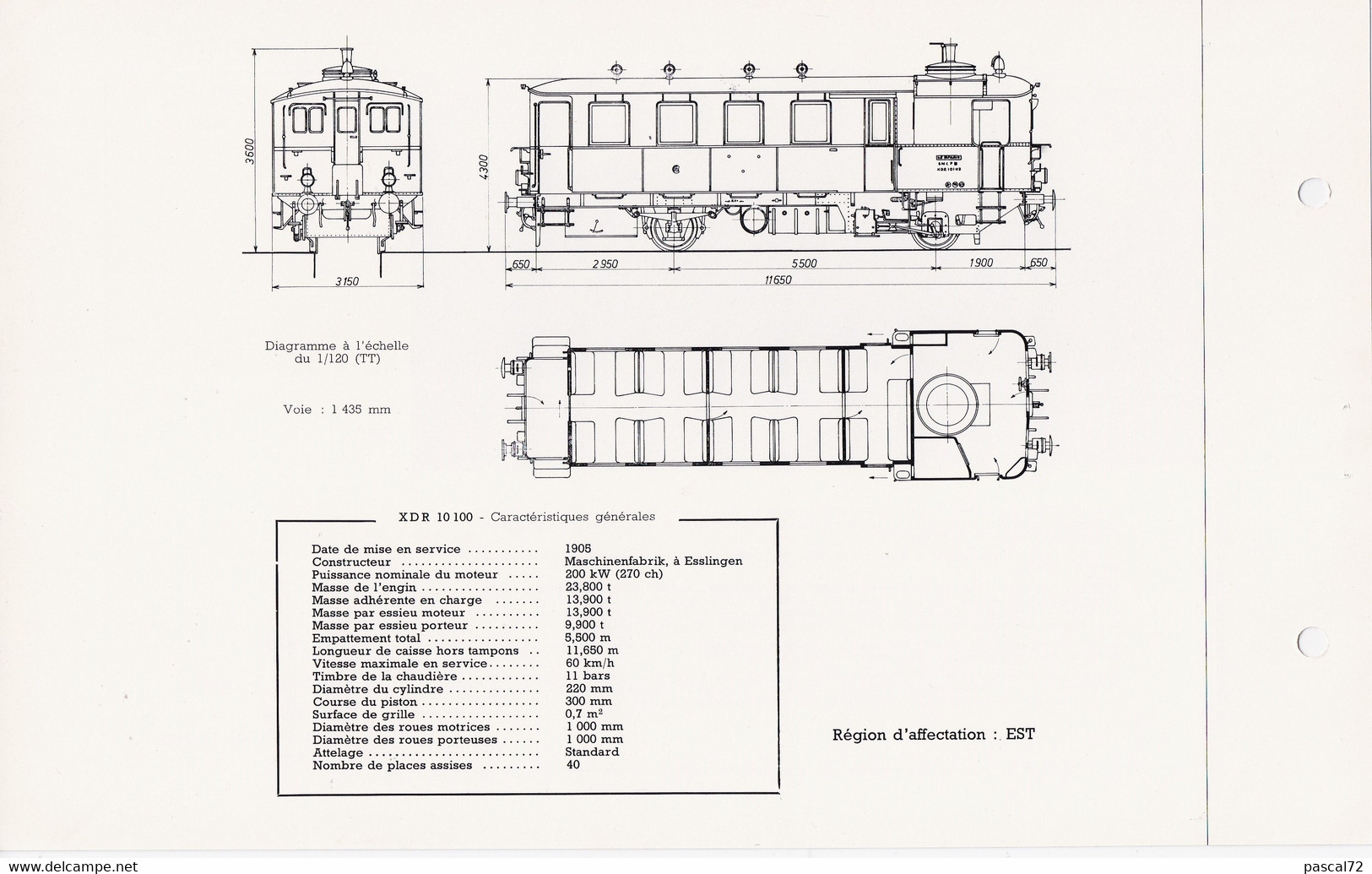 XDR 10100 FICHE DOCUMENTAIRE LOCO REVUE N° 523 MAI 1975 - Français