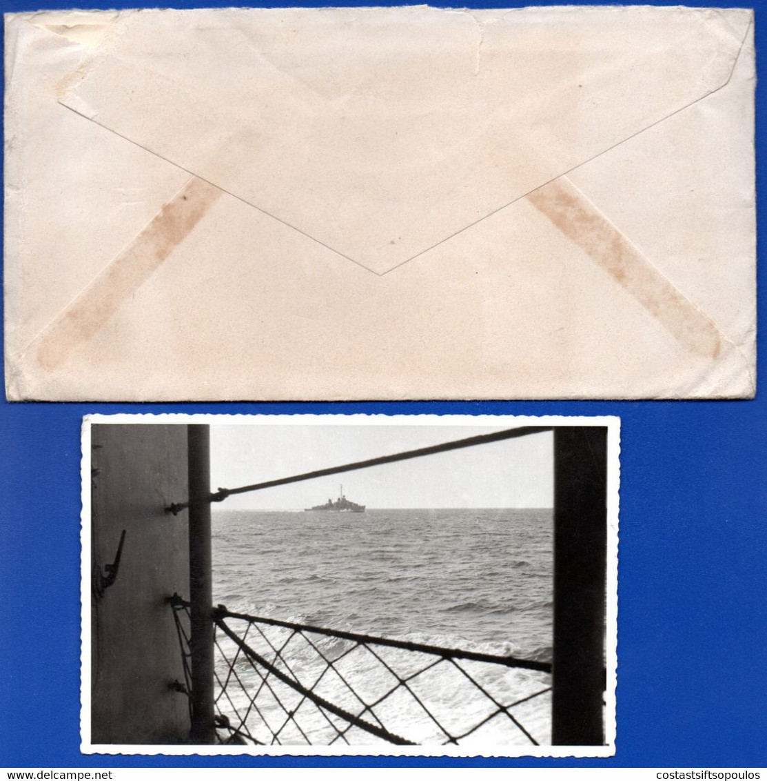 1333.ITALY.TRIEST. 1946 COVER(BADLY OPENED,STAMP DAMAGED) AND POSTCARD TO USA - Marcophilie