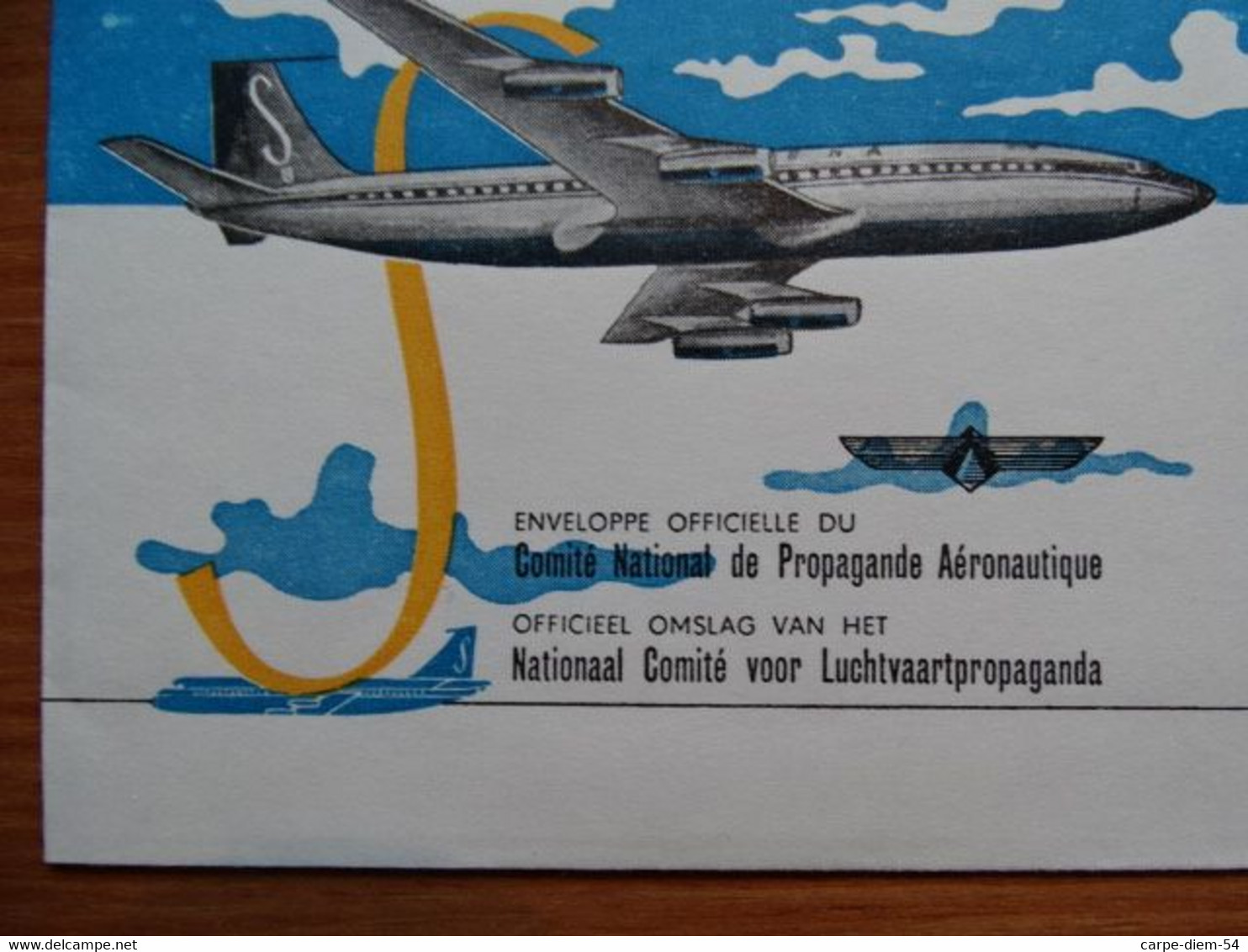 Belgique - Enveloppe 1er Jour D'émission - Sabena - Boeing Jet Intercontinental - Timbre à 6 Francs - 1-12-1959 - 1951-1960