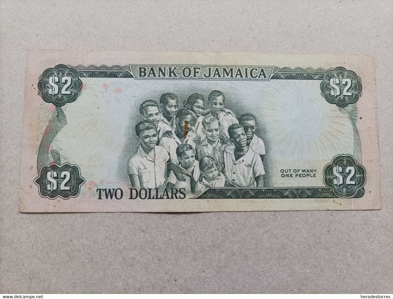Billete De Jamaica De 2 Dólares, Año 1977, Nº Bajisimo 007202, Very Very Rare With An Asterisk - Jamaique