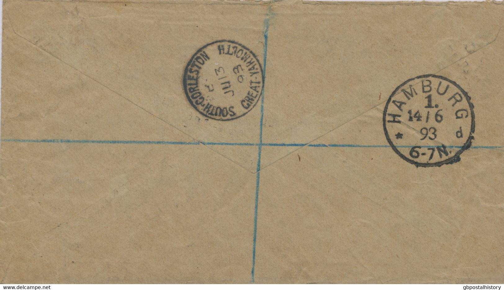 GB 1893, QV Jubilee 2d And 2½d Ond Superb Used R-cover (with Rare „R“-cut Out Of Postal Stationery Envelope - Storia Postale