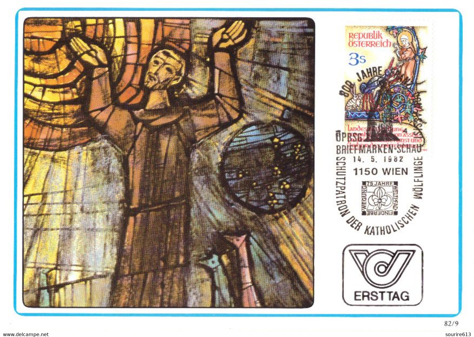 CM Autriche 1982 Saint François D'Assise Moyen-âge 1182 Lapin - Theologen