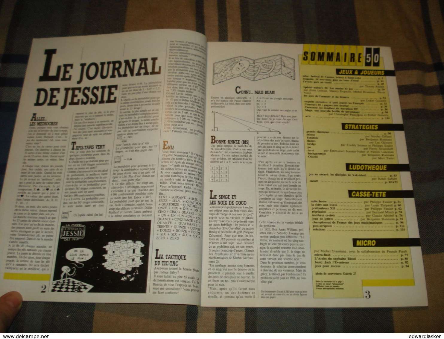 Revue JEUX ET STRATEGIE N°50 - 1988 - échecs, Jeux De Rôle, Go, Scrabble, Etc - Plays Of Role