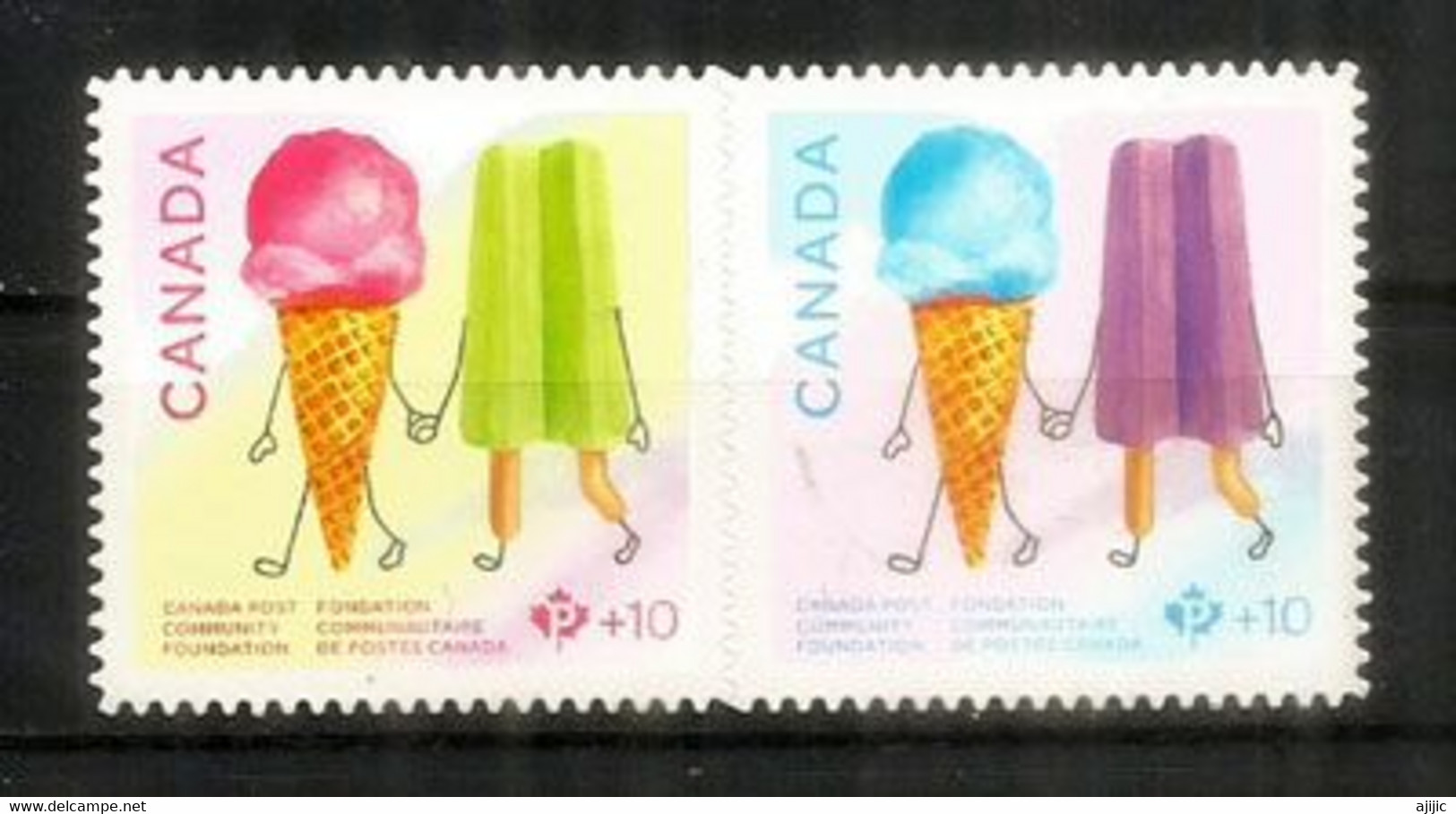 Canada Post Community Foundation (Subventions Aux écoles Canadiennes,etc) 2 Timbres Neufs ** - Ungebraucht