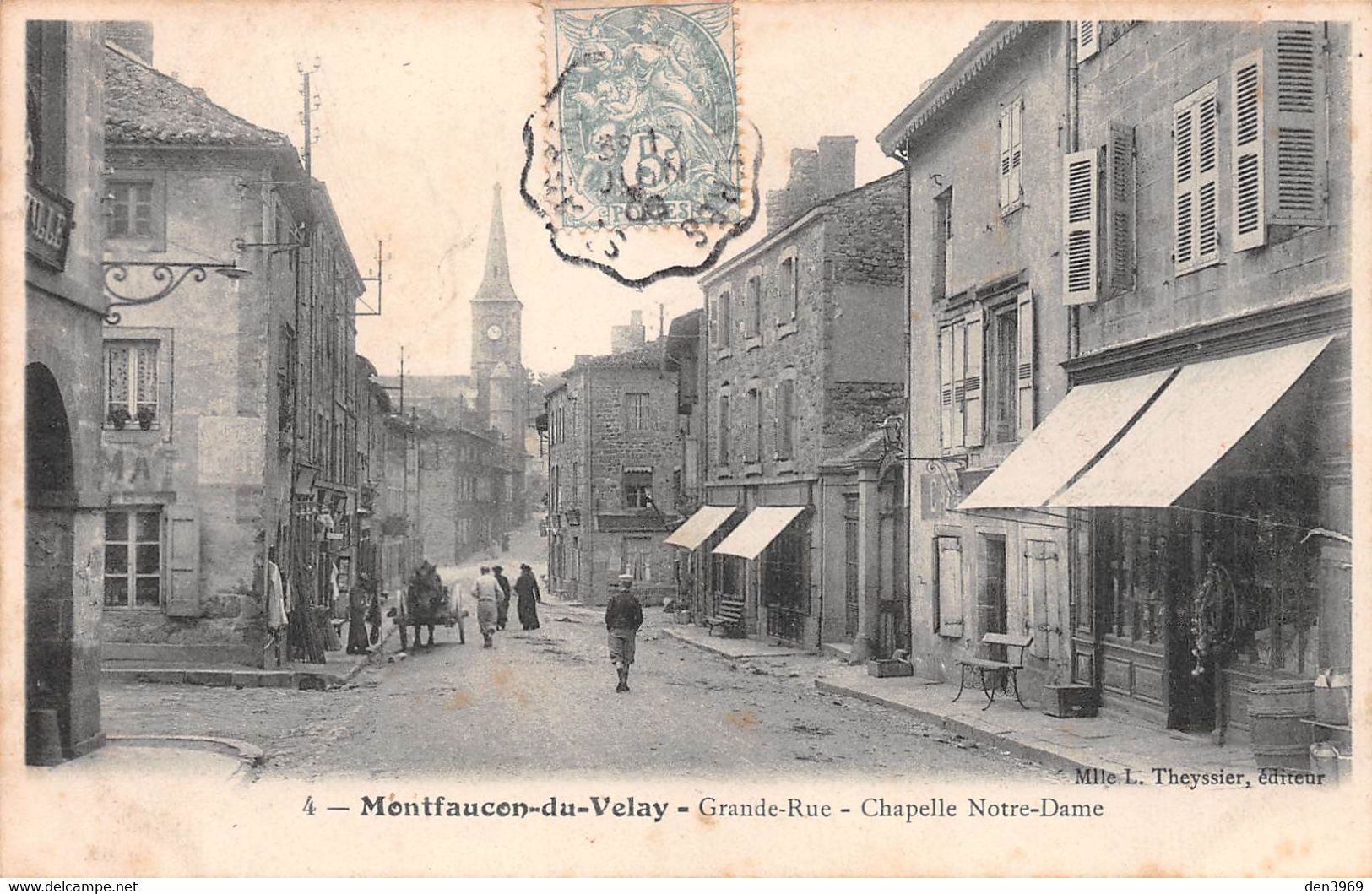 MONTFAUCON-en-VELAY (Haute-Loire) - Grande Rue - Chapelle Notre-Dame - Montfaucon En Velay