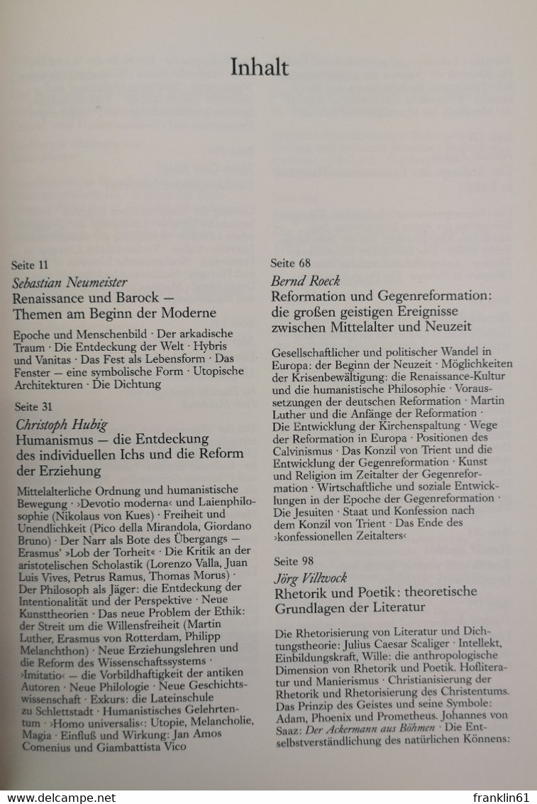 Propyläen-Geschichte Der Literatur. Dritter Band. Renaissance Und Barock. 1400 - 1700. - Lexika