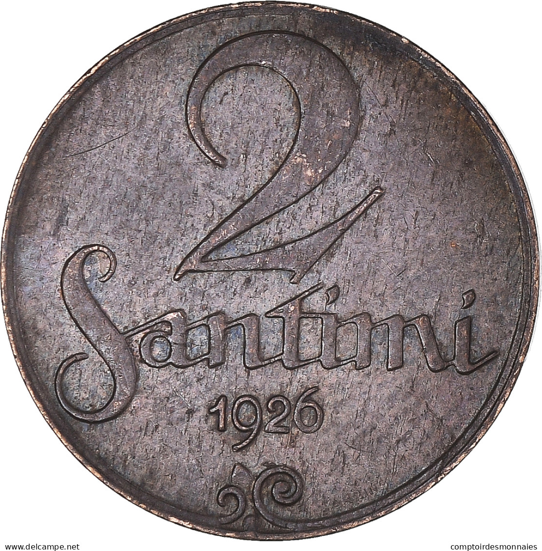 Monnaie, Lettonie, 2 Santimi, 1926 - Estland