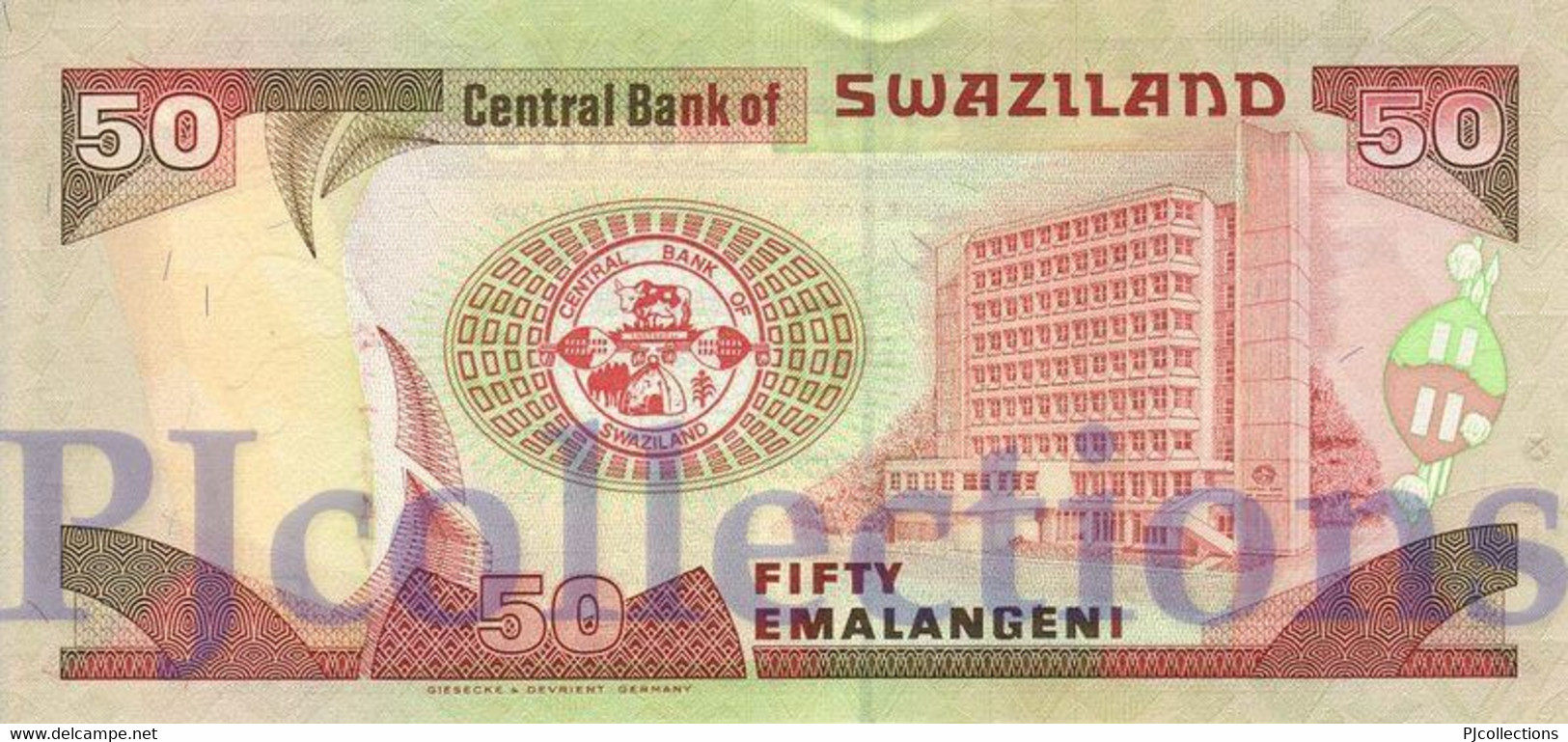 SWAZILAND 50 EMALANGENI 1998 PICK 26b UNC - Swasiland