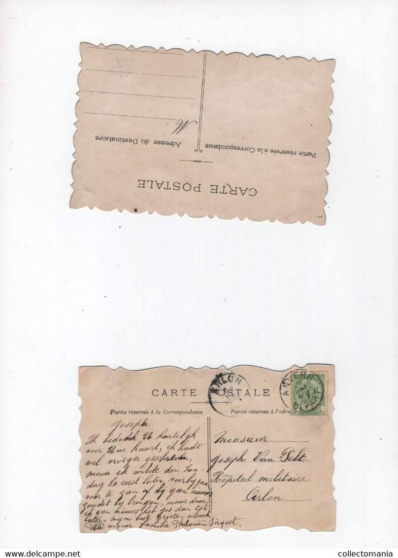 2 Oude Postkaarten Borgerhout  Mijne Groeten Uit Borgerhout - Berlaar