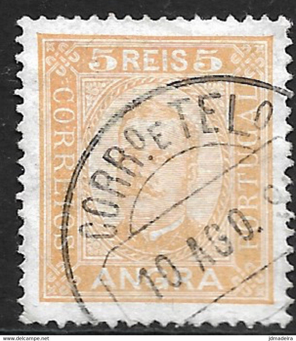 Angra – 1892 King Carlos 5 Réis Used Stamp - Angra