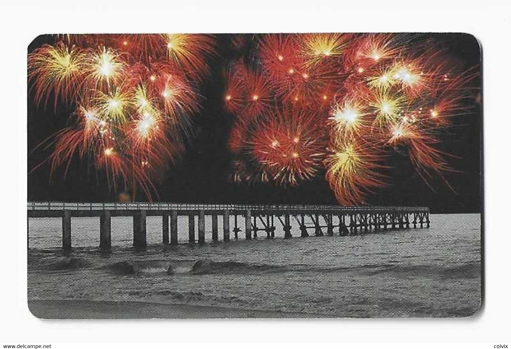 NAMIBIE REF MV CARDS NMB-203 N$10  FIREWORKS AT PIER IN SEA 1 SO3 Date 2001 - Namibia