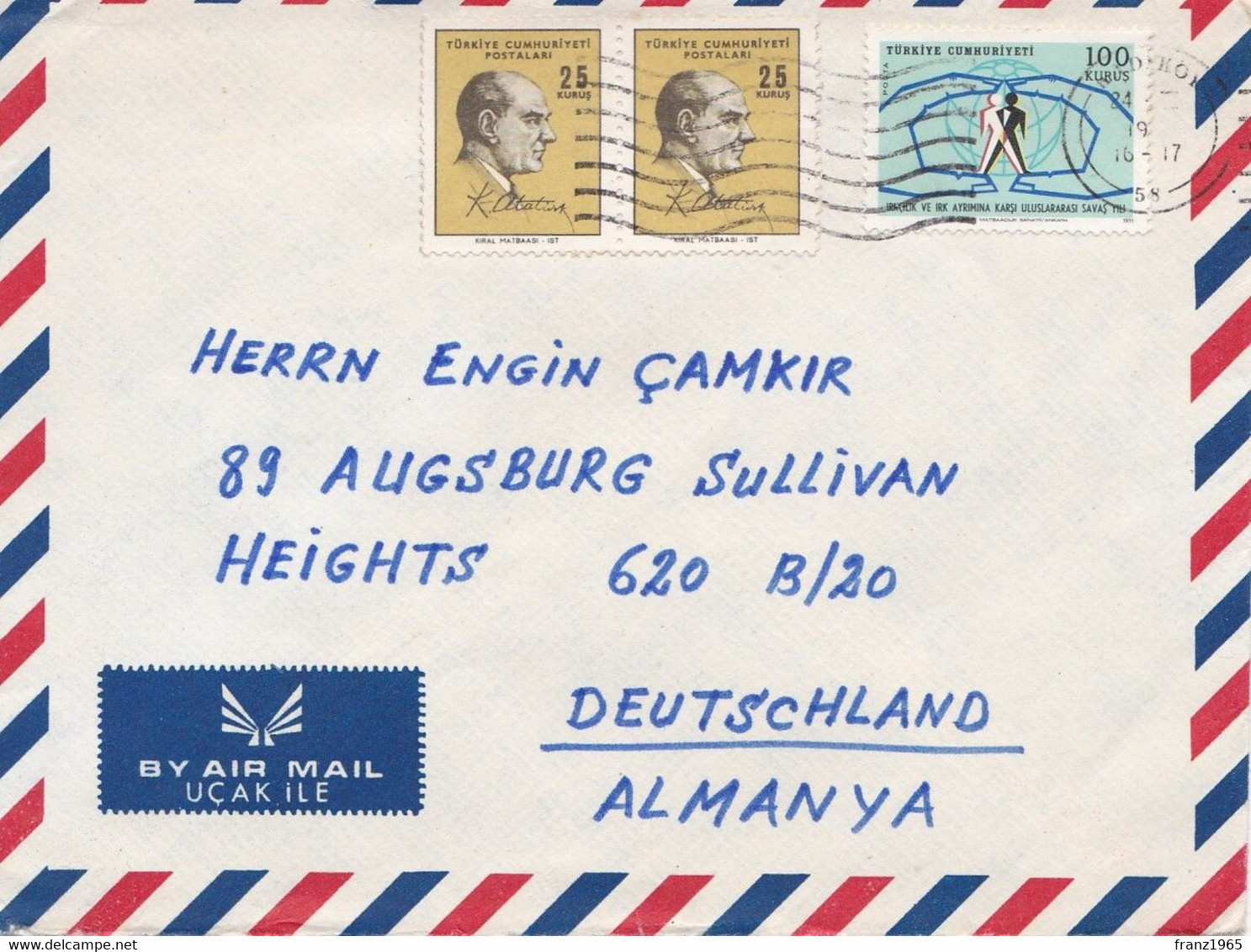 From Turkey To Germany - Cartas & Documentos