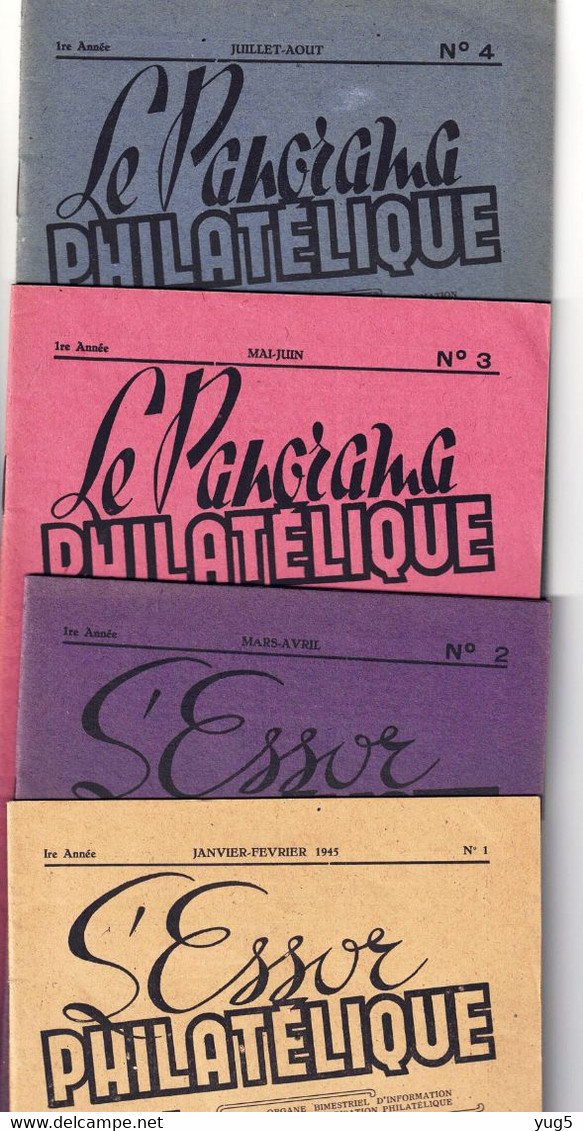 L'Essor Philatélique /Le Panorama Philatélique (Tournai) N° 1 à 13 Janvier 1945 à Juillet 1946 - Francesi (dal 1941))