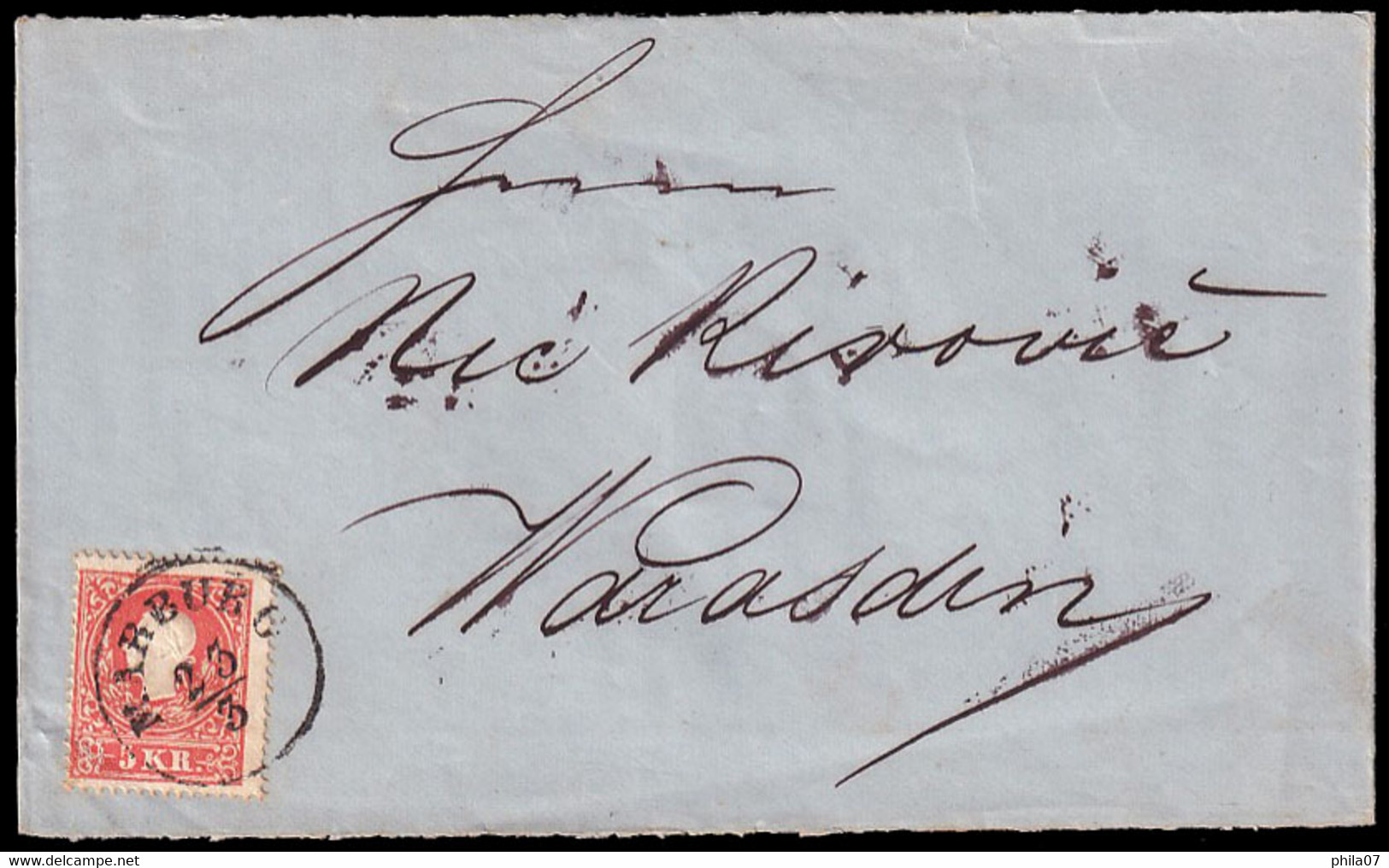 SLOVENIA - Fragment Of Letter Sent From Maribor To Varazdin. Nice Postal Cancel MARIBURG / 2 Scans - Slovénie