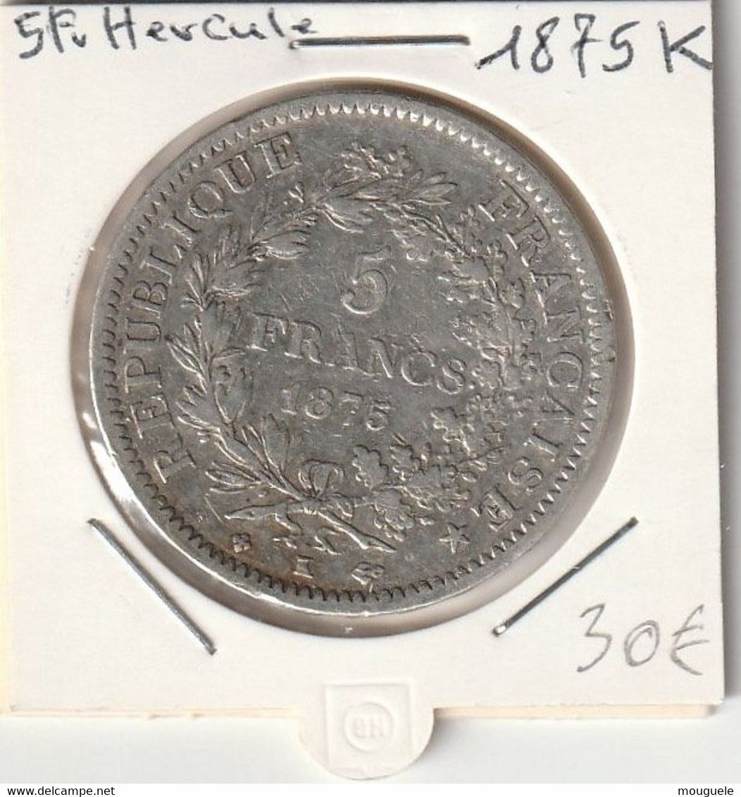 5 Francs Hercule  Argent  1875 K - 5 Francs