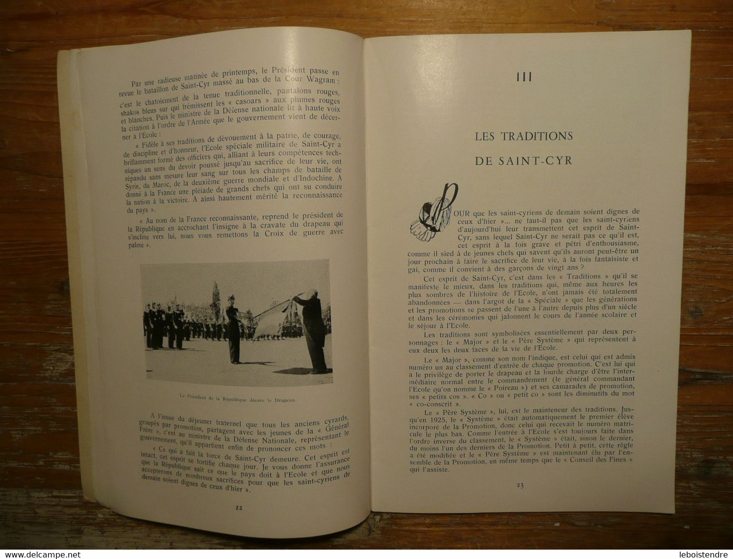 SAINT CYR PAR GEORGES MAREY NOVEMBRE 1952 ATELIER D IMPRESSIONS DE L ARMEE HISTOIRE TRADITIONS ECOLE SPECIALE MILITAIRE