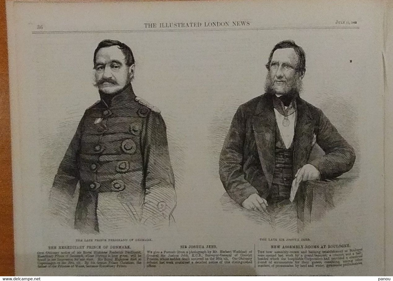 THE ILLUSTRATED LONDON NEWS 1212. JULY 11, 1863. YAUCHT CLUB SAILING. DENMARK. BOULOGNE SUR MER. TYROL TIROL. ST PETER - Sonstige & Ohne Zuordnung