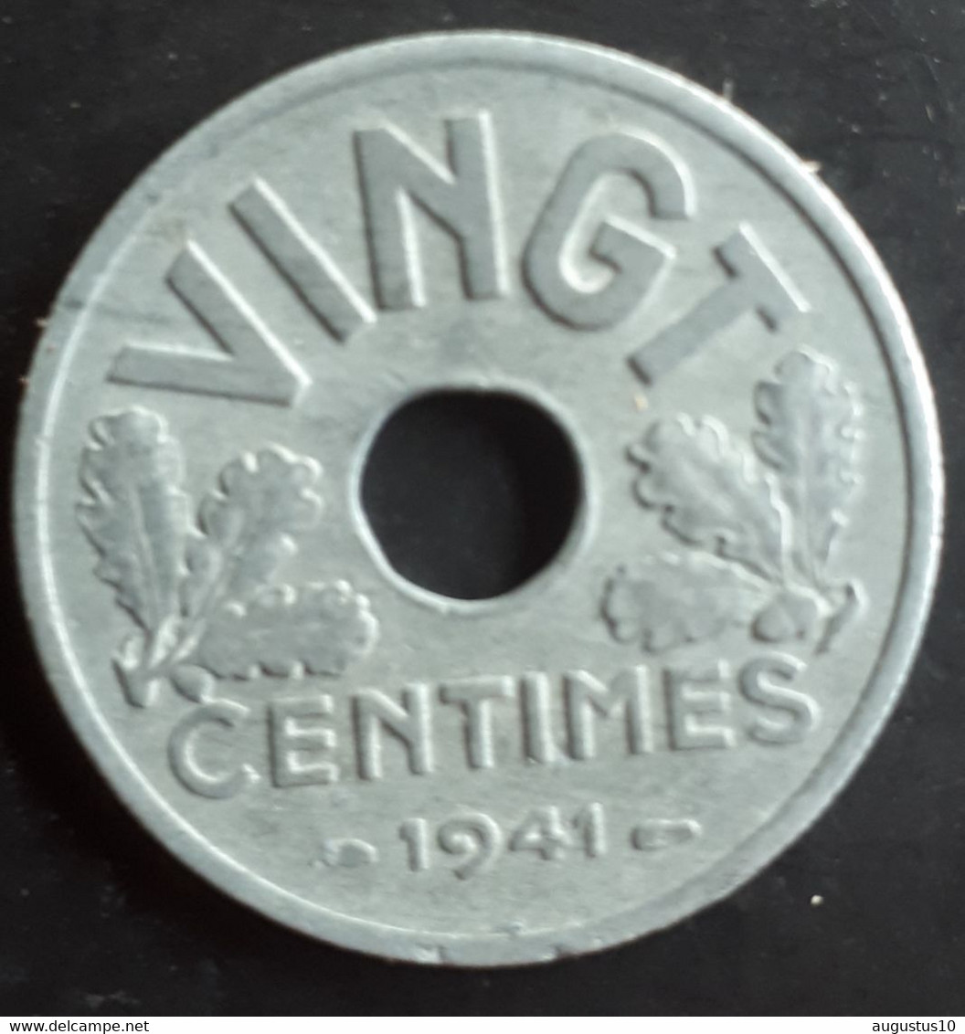 FRANCE /FRANKRIJK ; VINGT CENTIMES 1941KM 899 - 20 Centimes